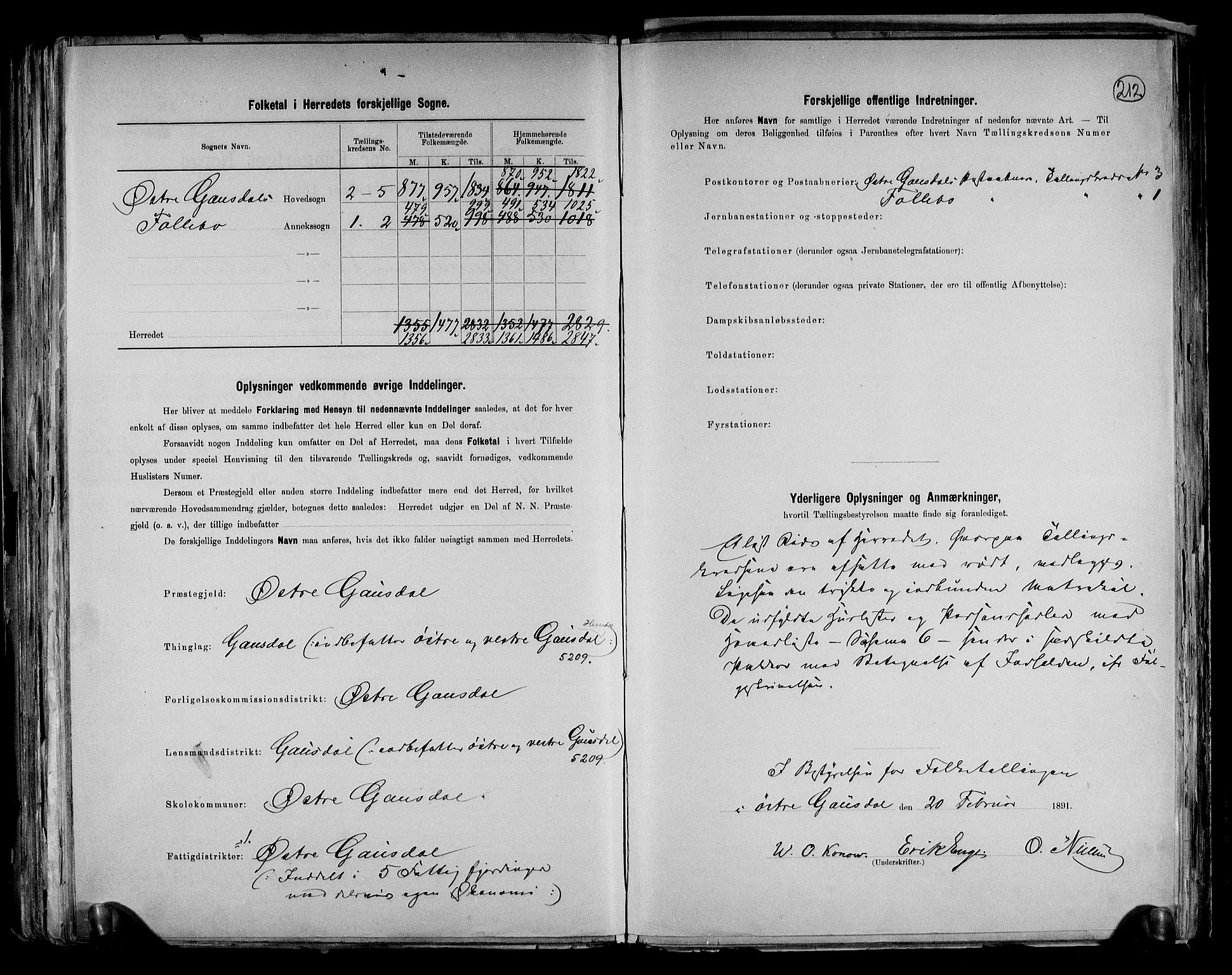 RA, 1891 census for 0522 Østre Gausdal, 1891, p. 3