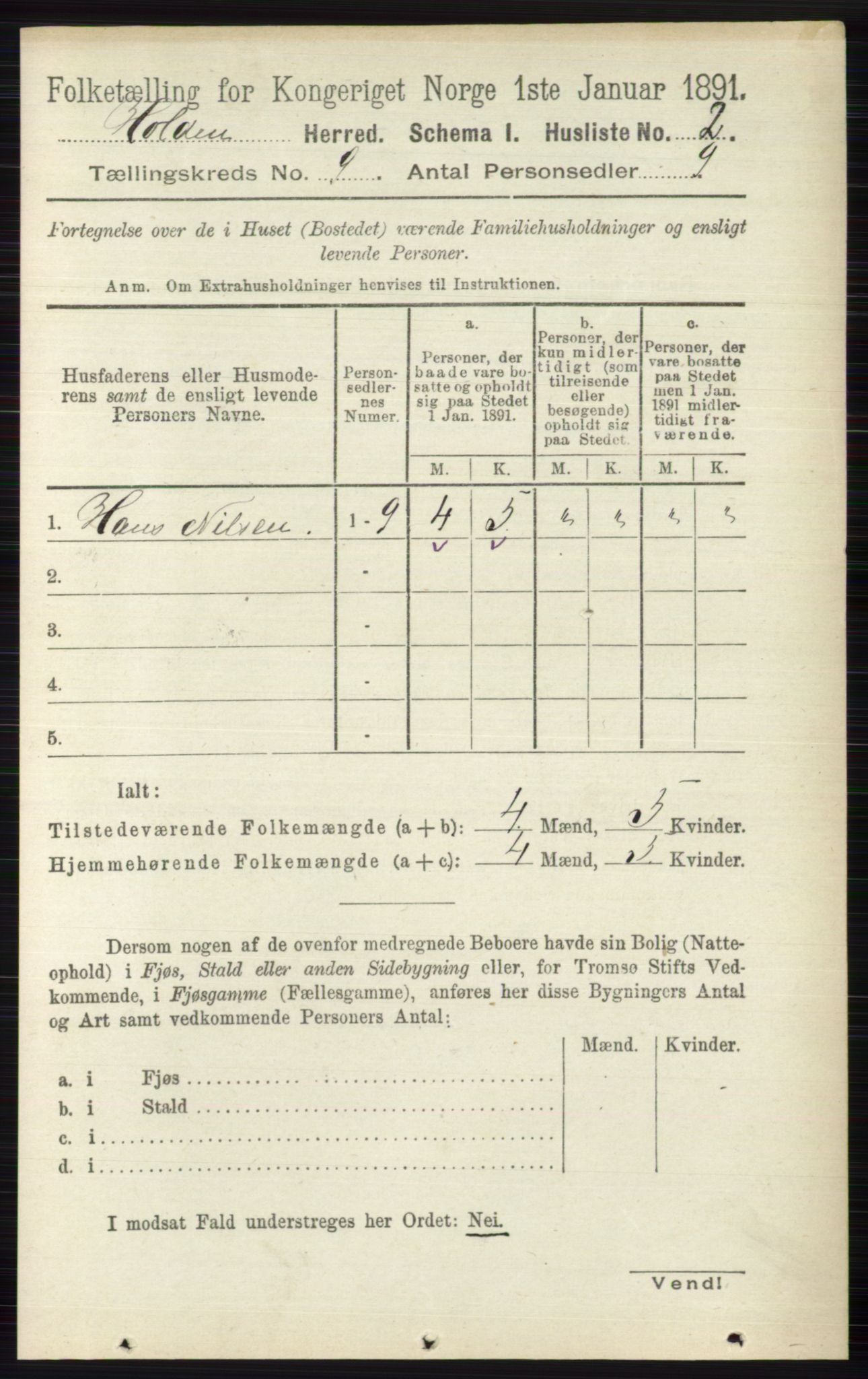 RA, 1891 census for 0819 Holla, 1891, p. 4049