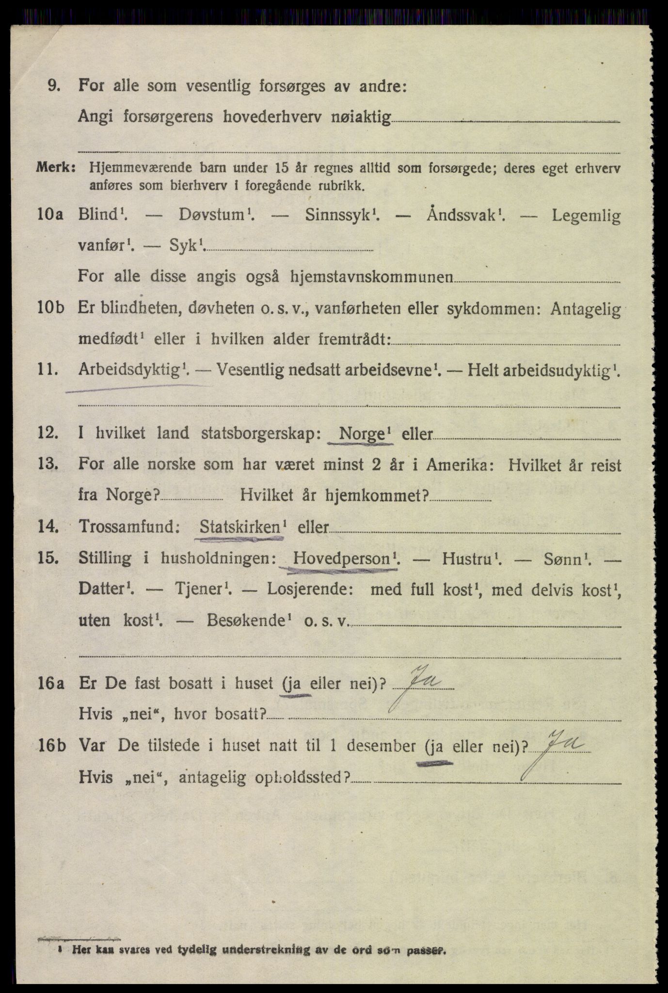 SAH, 1920 census for Elverum, 1920, p. 10939