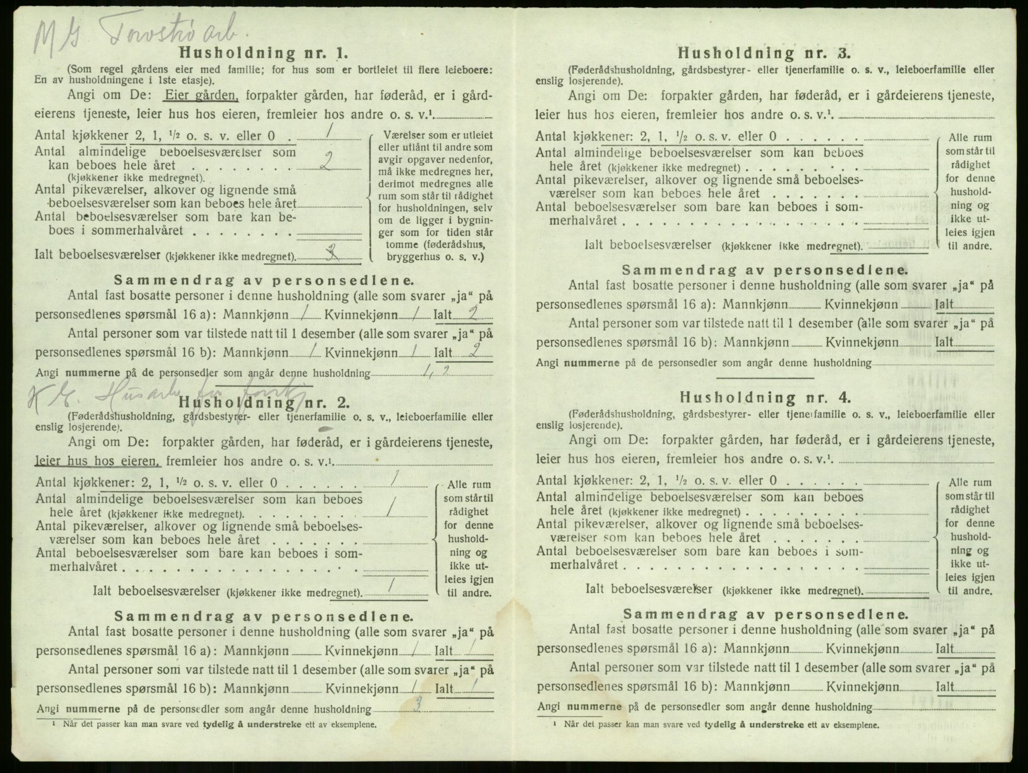 SAKO, 1920 census for Våle, 1920, p. 851