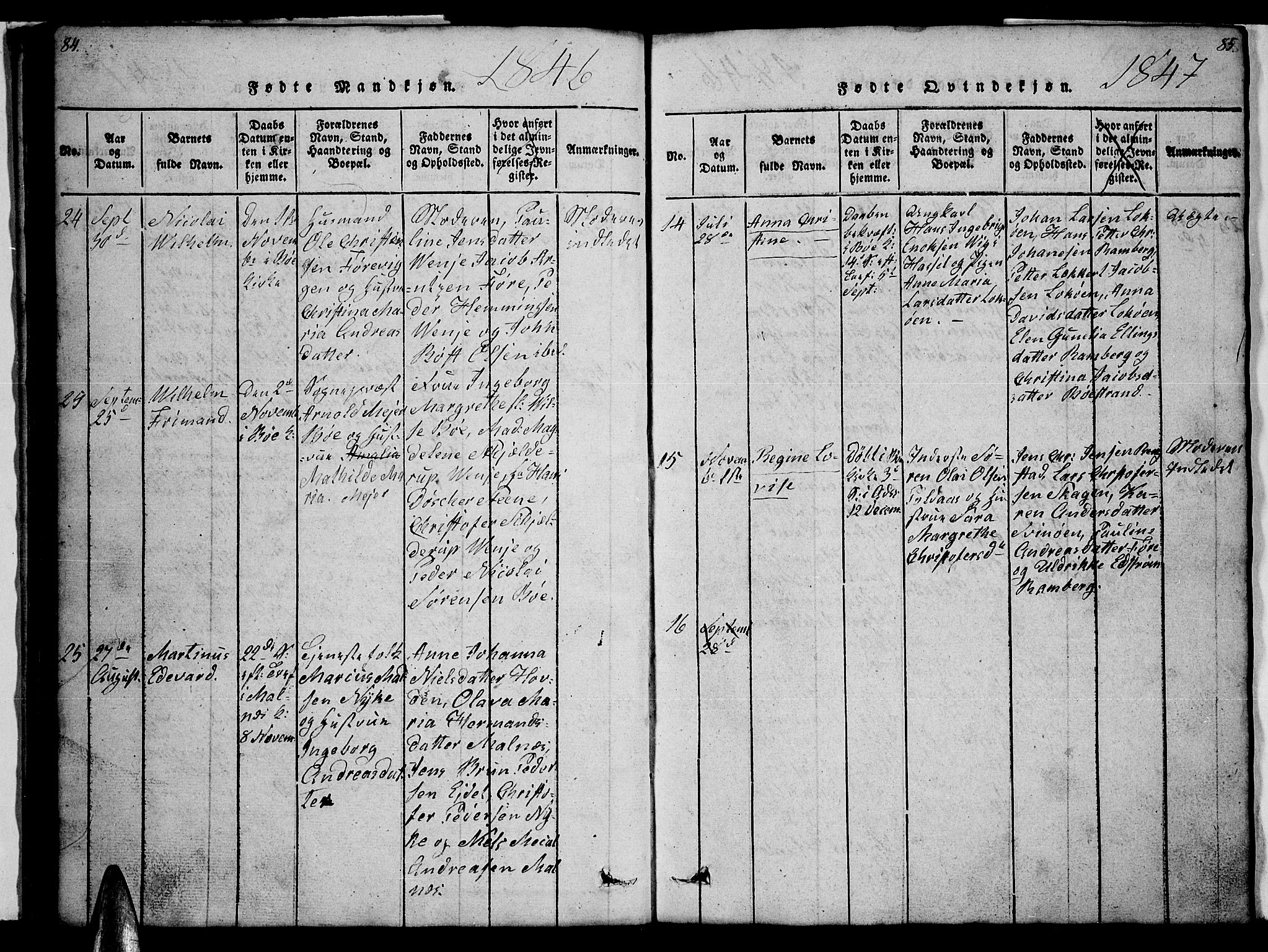 Ministerialprotokoller, klokkerbøker og fødselsregistre - Nordland, AV/SAT-A-1459/891/L1312: Parish register (copy) no. 891C01, 1820-1856, p. 84-85