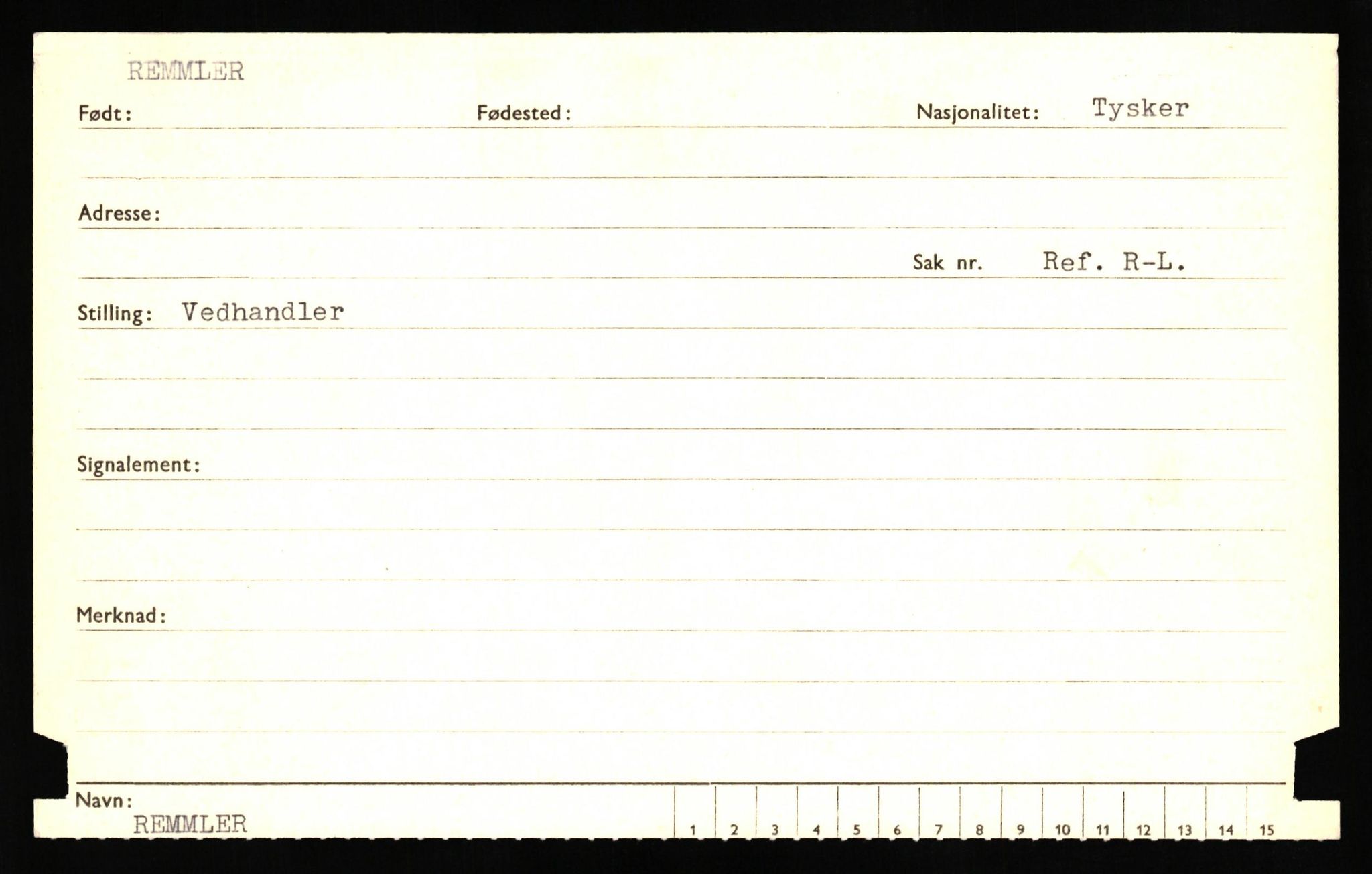 Forsvaret, Forsvarets overkommando II, AV/RA-RAFA-3915/D/Db/L0027: CI Questionaires. Tyske okkupasjonsstyrker i Norge. Tyskere., 1945-1946, p. 209