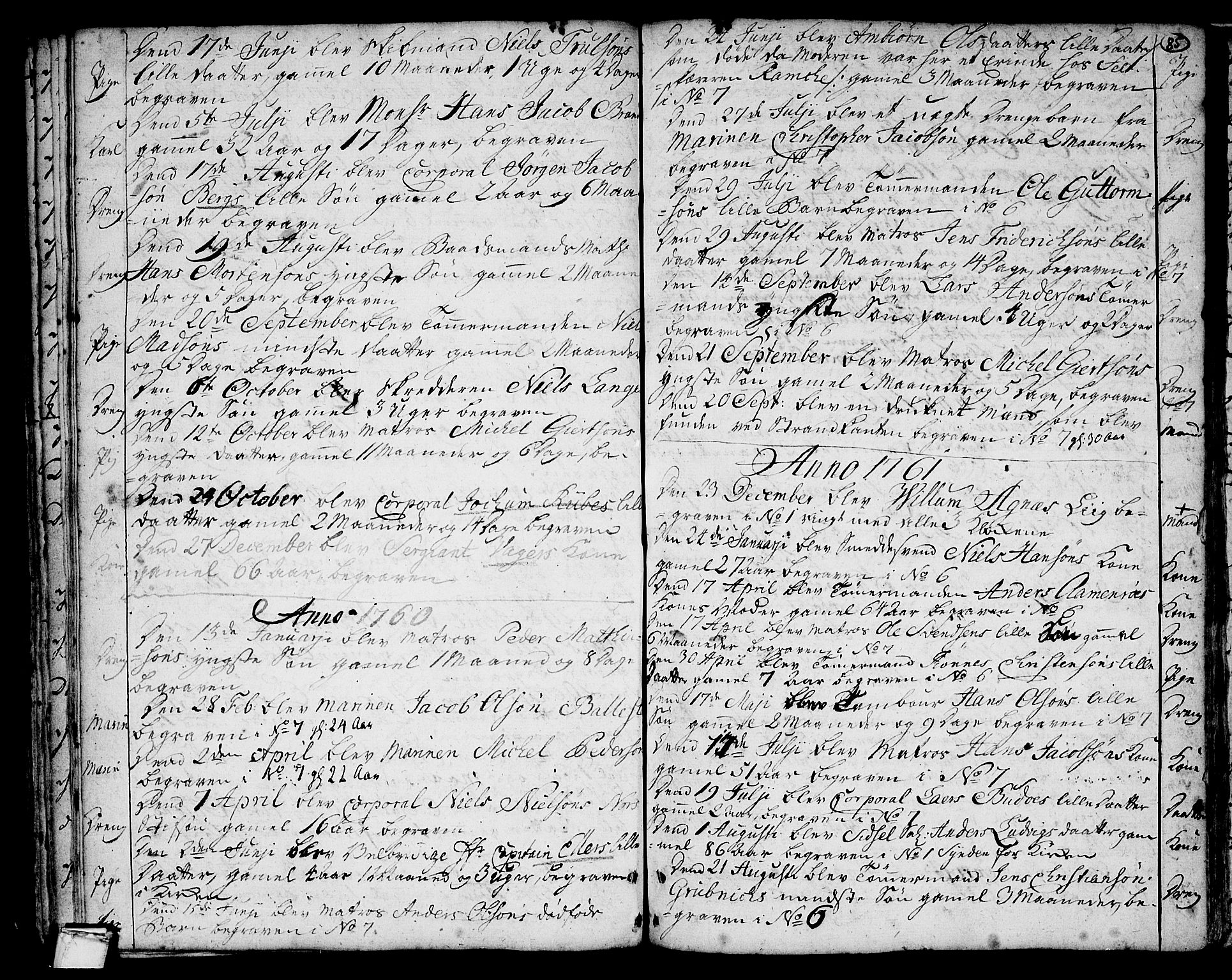Stavern kirkebøker, SAKO/A-318/F/Fa/L0001: Parish register (official) no. 1, 1756-1782, p. 85