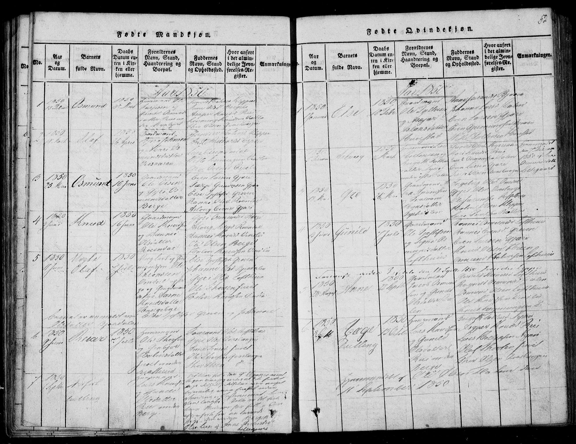 Lårdal kirkebøker, SAKO/A-284/F/Fb/L0001: Parish register (official) no. II 1, 1815-1860, p. 52