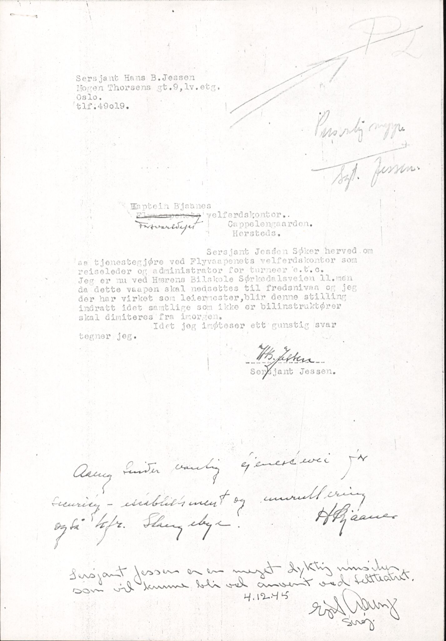 Forsvaret, Forsvarets overkommando/Luftforsvarsstaben, AV/RA-RAFA-4079/P/Pa/L0013: Personellmapper, 1905, p. 260