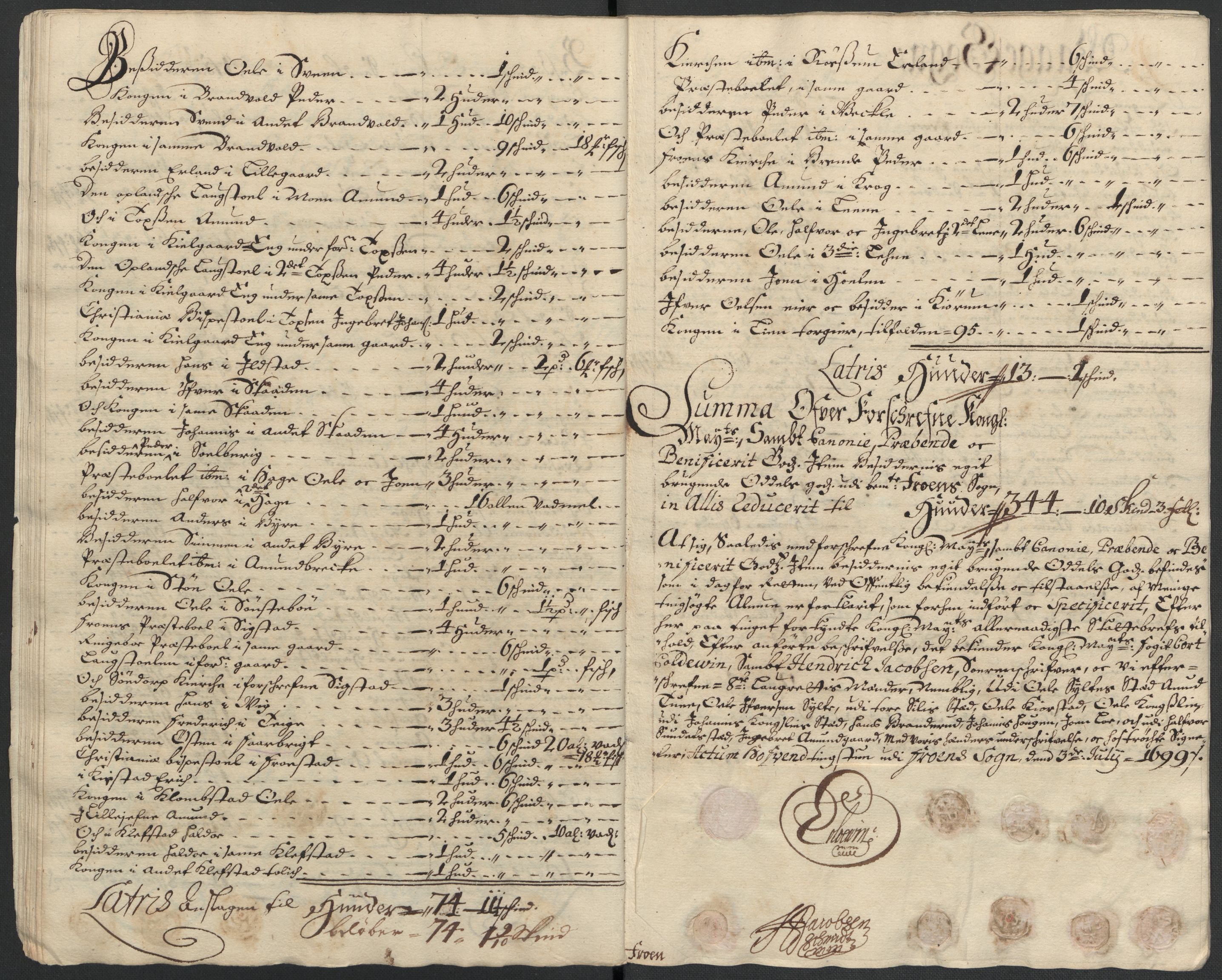 Rentekammeret inntil 1814, Reviderte regnskaper, Fogderegnskap, AV/RA-EA-4092/R17/L1172: Fogderegnskap Gudbrandsdal, 1699, p. 210