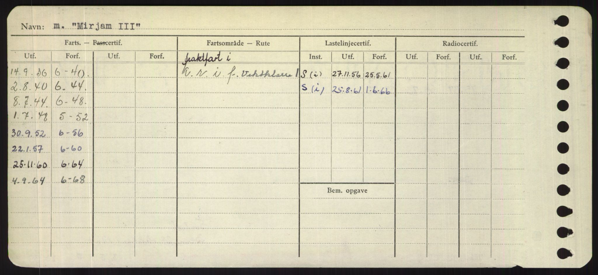 Sjøfartsdirektoratet med forløpere, Skipsmålingen, RA/S-1627/H/Hd/L0025: Fartøy, Min-Mås, p. 48