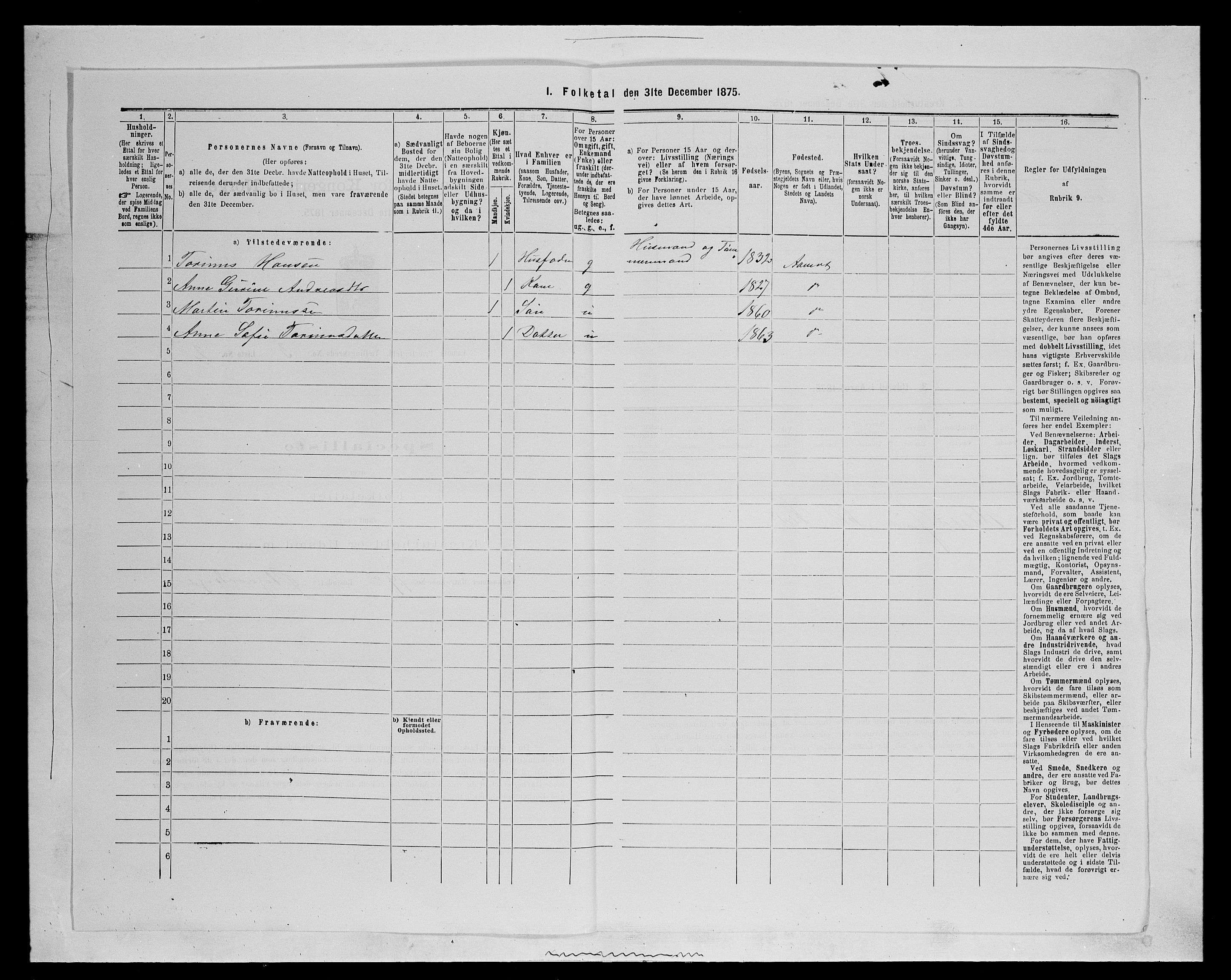 SAH, 1875 census for 0429P Åmot, 1875, p. 461