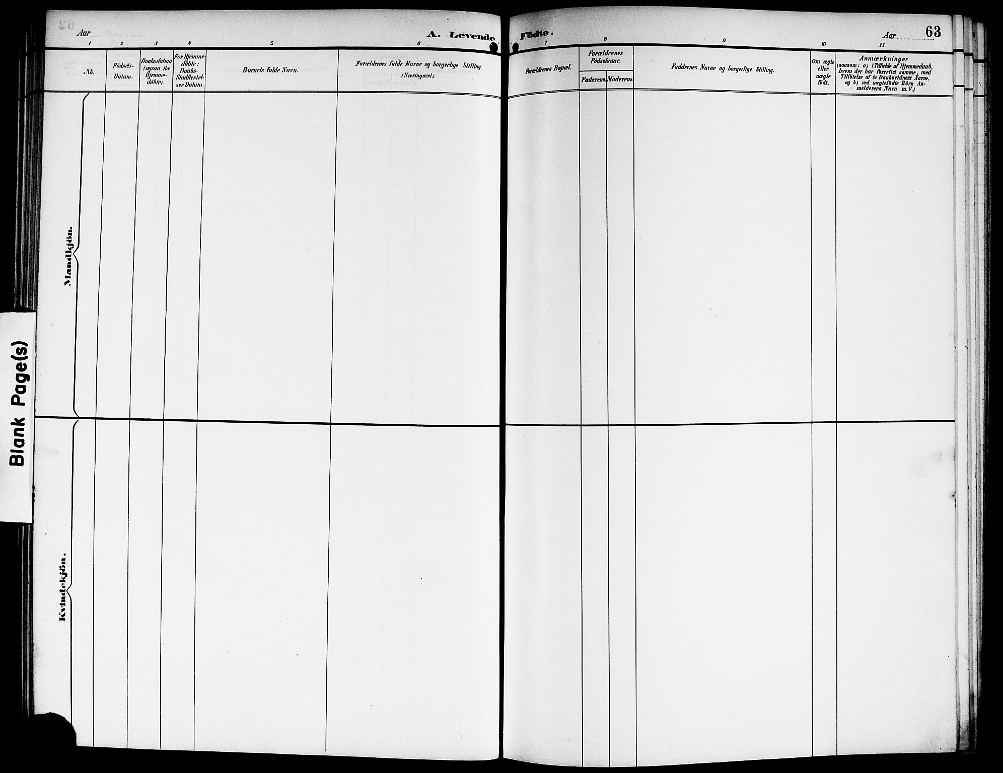 Sørum prestekontor Kirkebøker, AV/SAO-A-10303/G/Ga/L0006: Parish register (copy) no. I 6, 1894-1906, p. 63