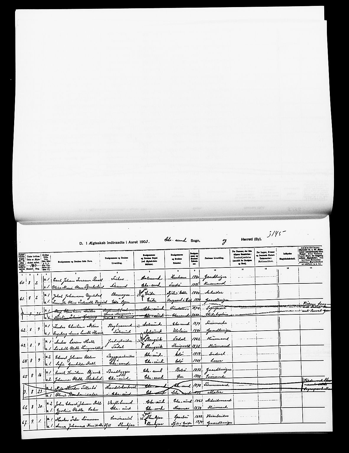 Ministerialprotokoller, klokkerbøker og fødselsregistre - Møre og Romsdal, AV/SAT-A-1454/572/L0859: Parish register (official) no. 572D03, 1903-1916