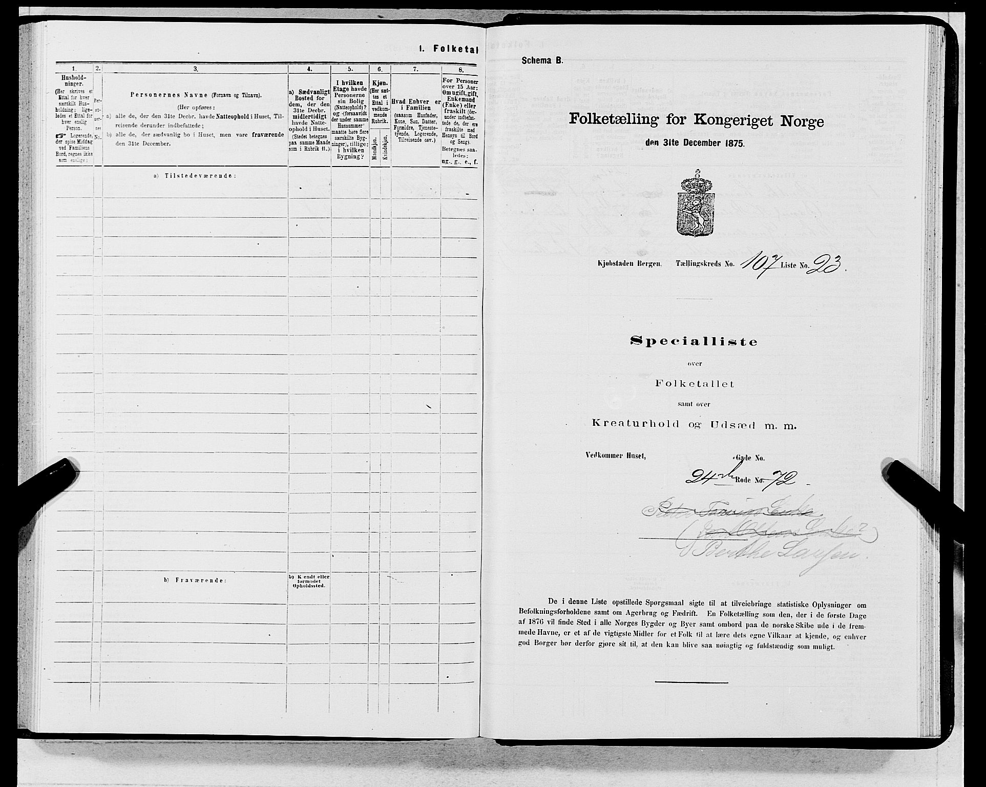 SAB, 1875 census for 1301 Bergen, 1875, p. 5857