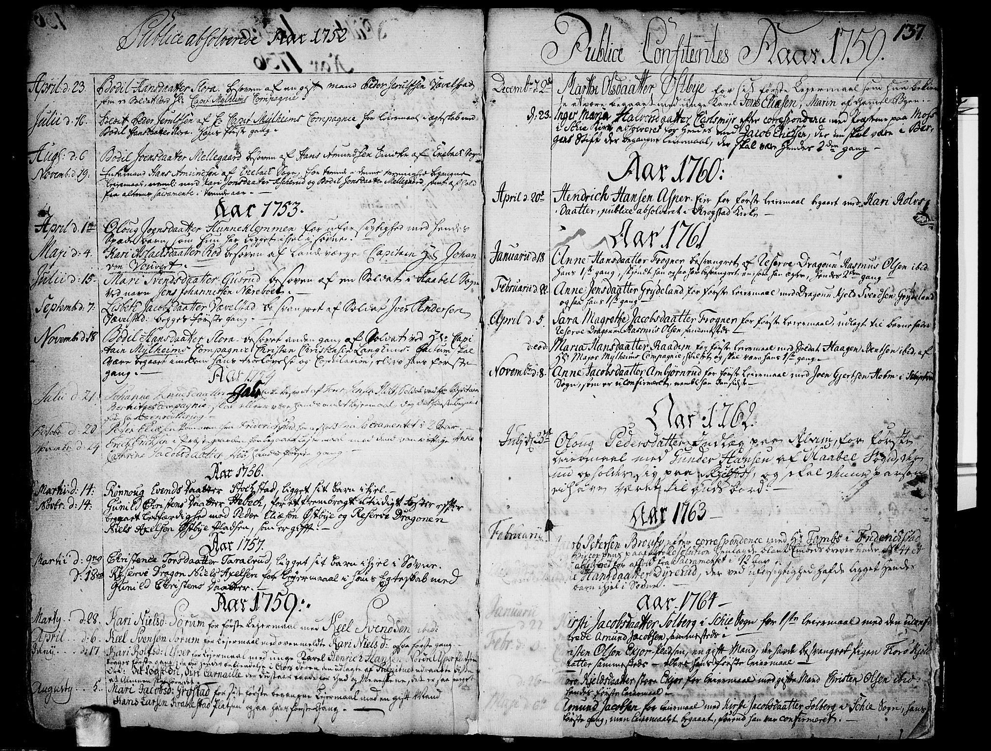Kråkstad prestekontor Kirkebøker, SAO/A-10125a/F/Fa/L0001: Parish register (official) no. I 1, 1736-1785, p. 137