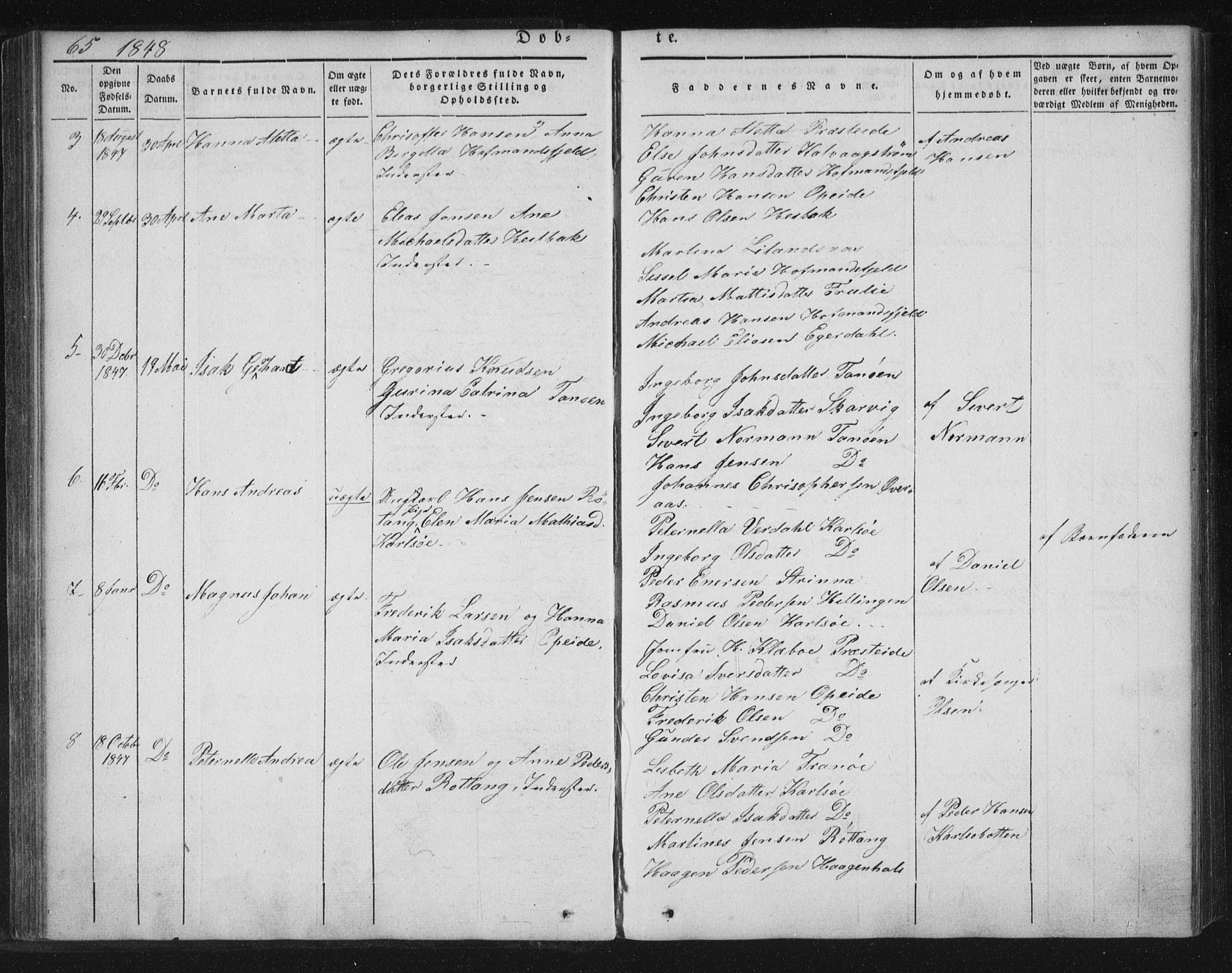 Ministerialprotokoller, klokkerbøker og fødselsregistre - Nordland, AV/SAT-A-1459/859/L0843: Parish register (official) no. 859A03, 1840-1848, p. 65