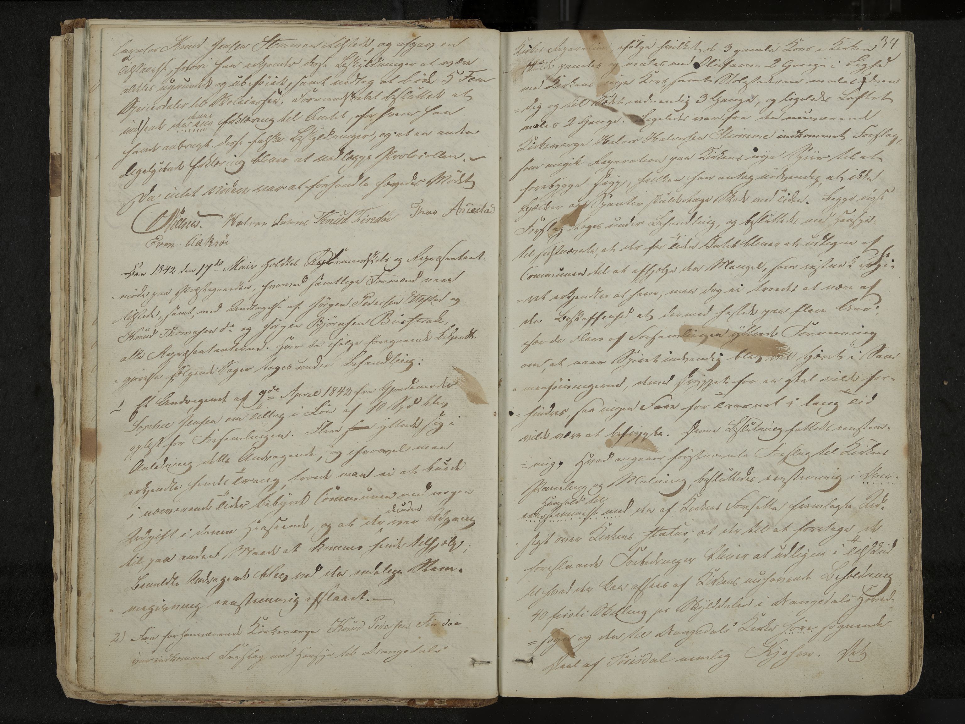 Drangedal formannskap og sentraladministrasjon, IKAK/0817021/A/L0001: Møtebok, 1837-1870, p. 34