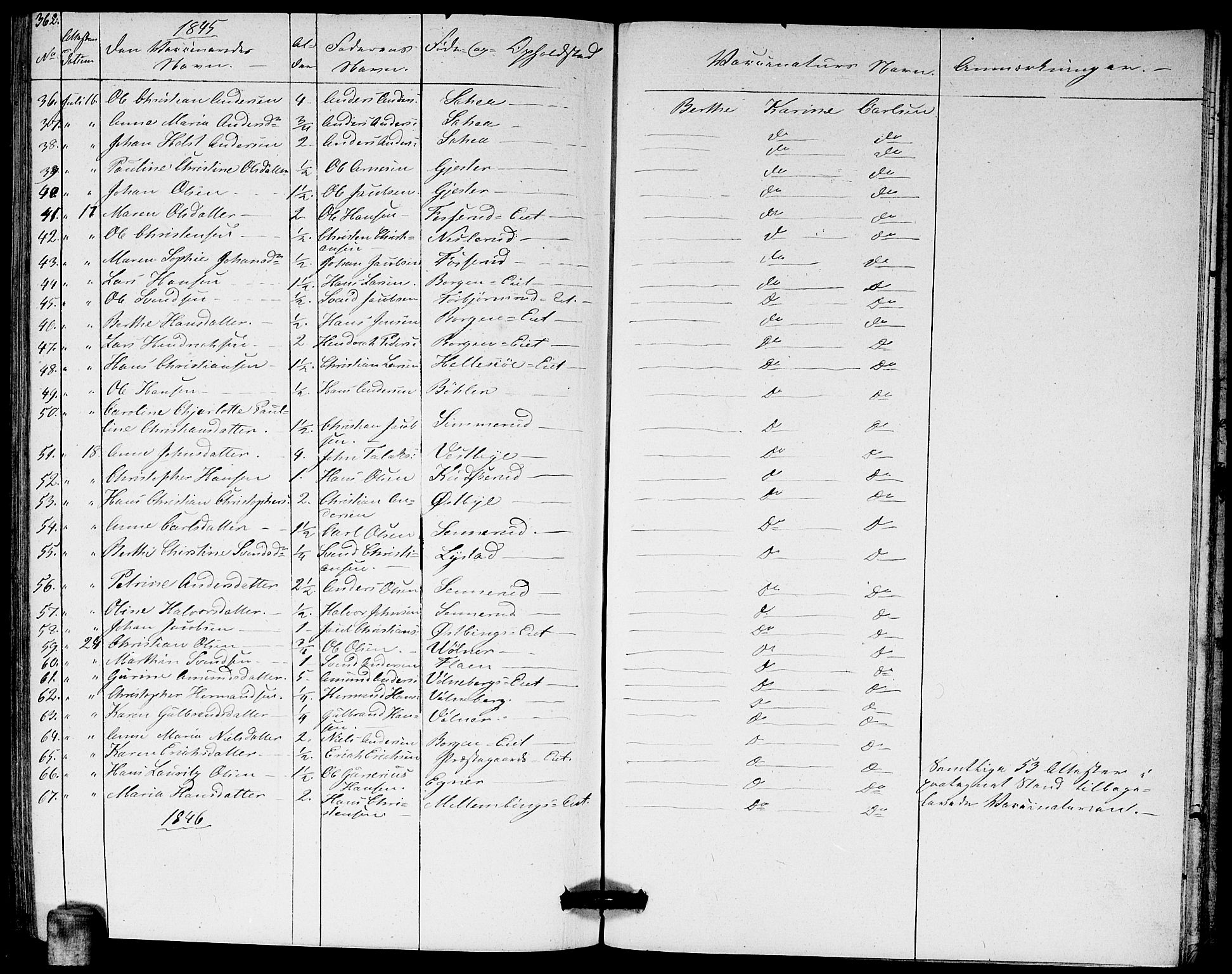 Sørum prestekontor Kirkebøker, SAO/A-10303/G/Ga/L0002: Parish register (copy) no. I 2, 1829-1845, p. 362