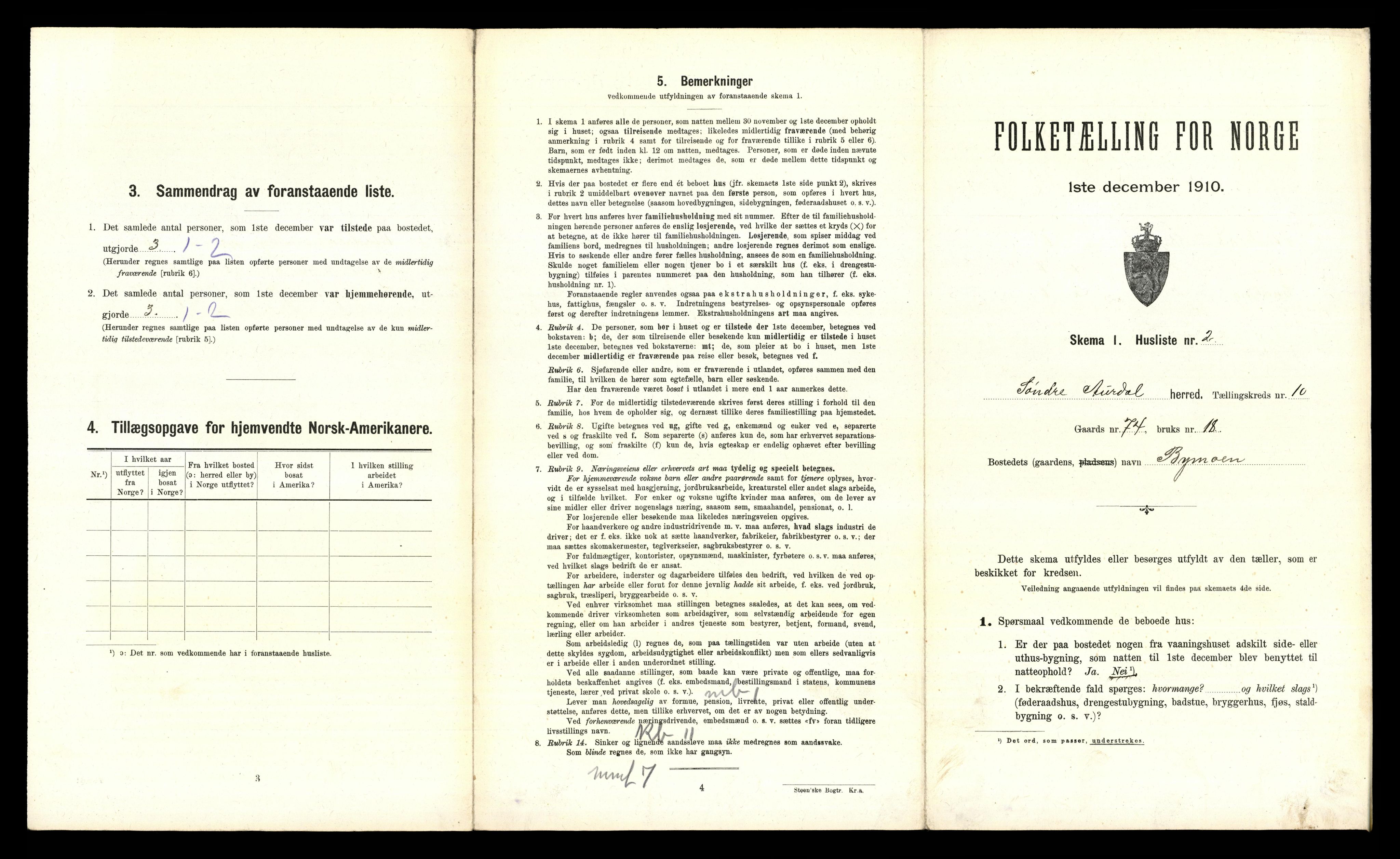 RA, 1910 census for Sør-Aurdal, 1910, p. 1023