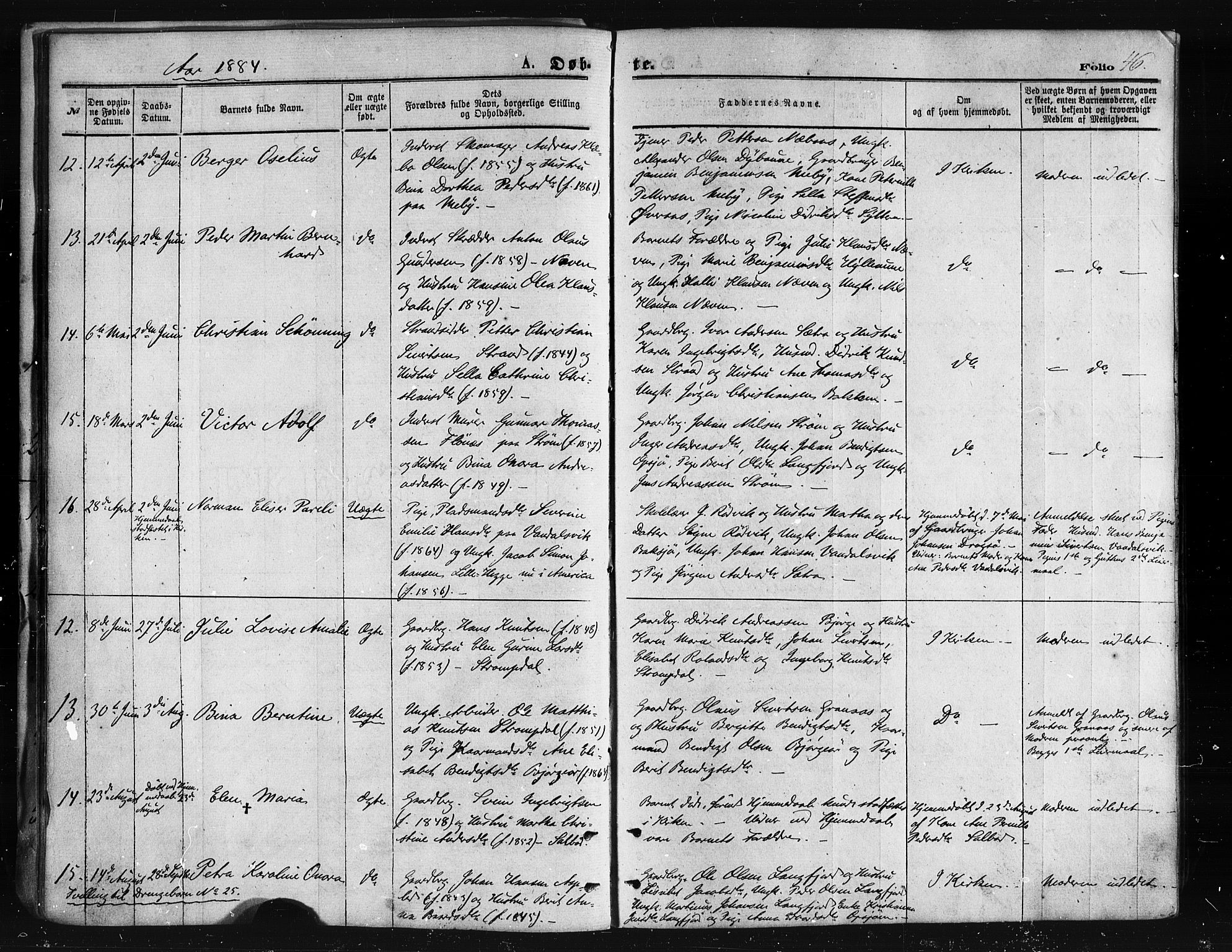 Ministerialprotokoller, klokkerbøker og fødselsregistre - Nordland, AV/SAT-A-1459/814/L0225: Parish register (official) no. 814A06, 1875-1885, p. 46