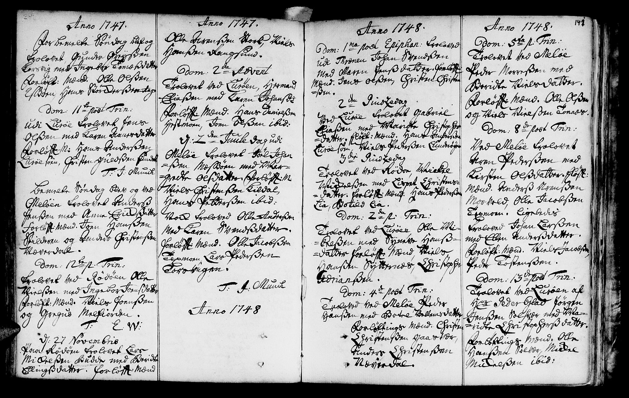 Ministerialprotokoller, klokkerbøker og fødselsregistre - Nordland, SAT/A-1459/841/L0586: Parish register (official) no. 841A01, 1739-1750, p. 141