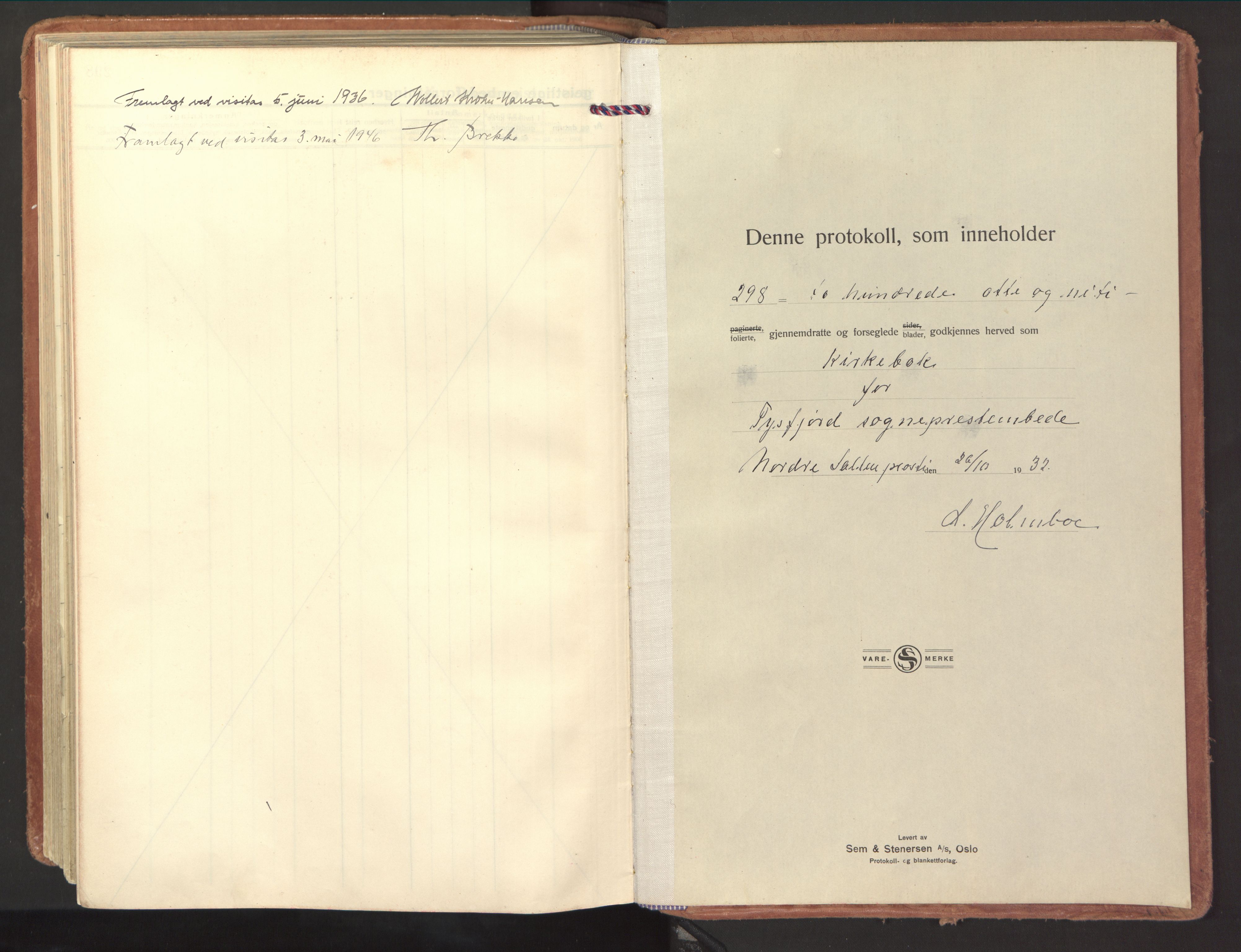 Ministerialprotokoller, klokkerbøker og fødselsregistre - Nordland, SAT/A-1459/861/L0874: Parish register (official) no. 861A09, 1932-1939