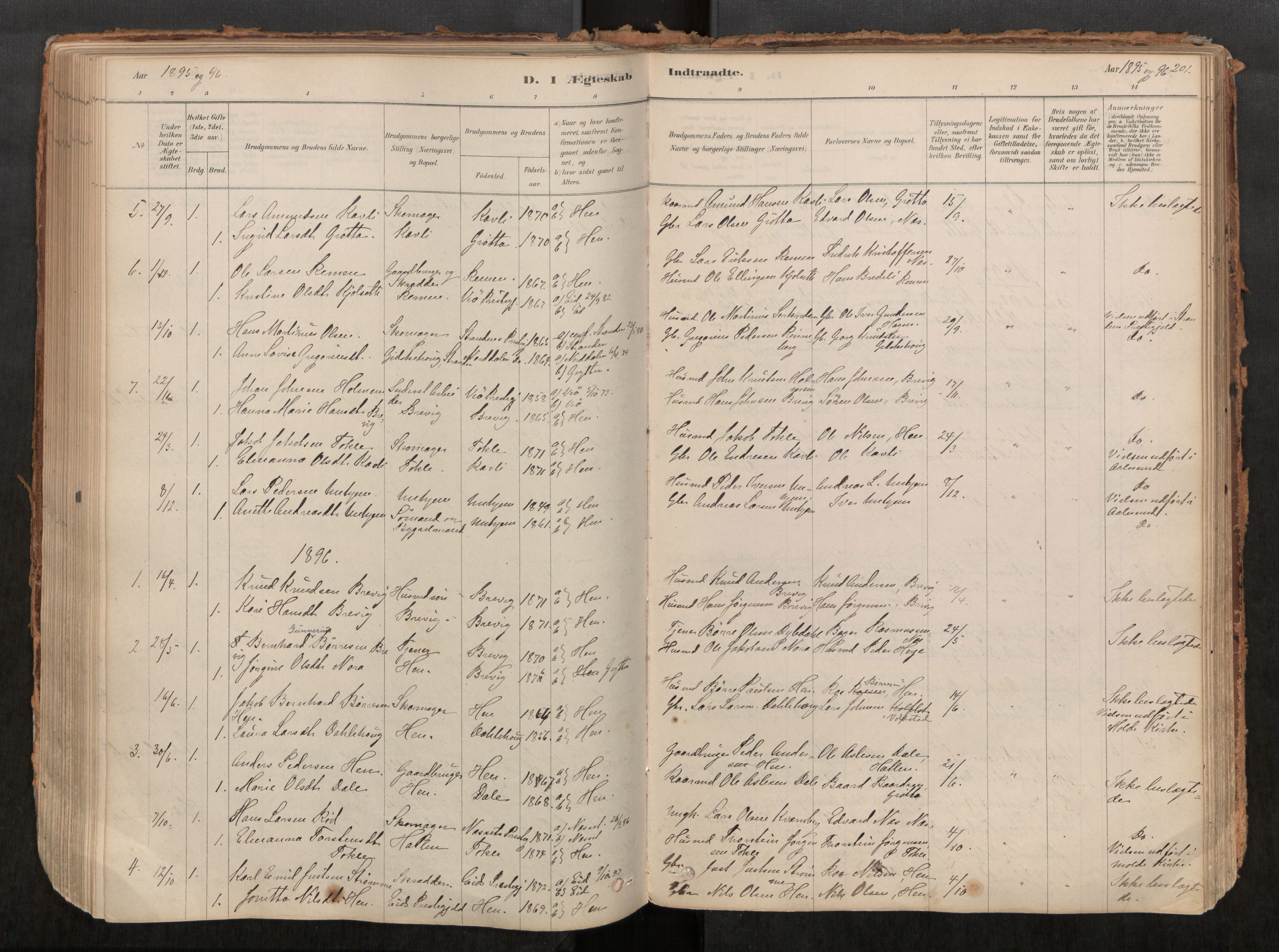 Ministerialprotokoller, klokkerbøker og fødselsregistre - Møre og Romsdal, AV/SAT-A-1454/545/L0594: Parish register (official) no. 545A03, 1878-1920, p. 201