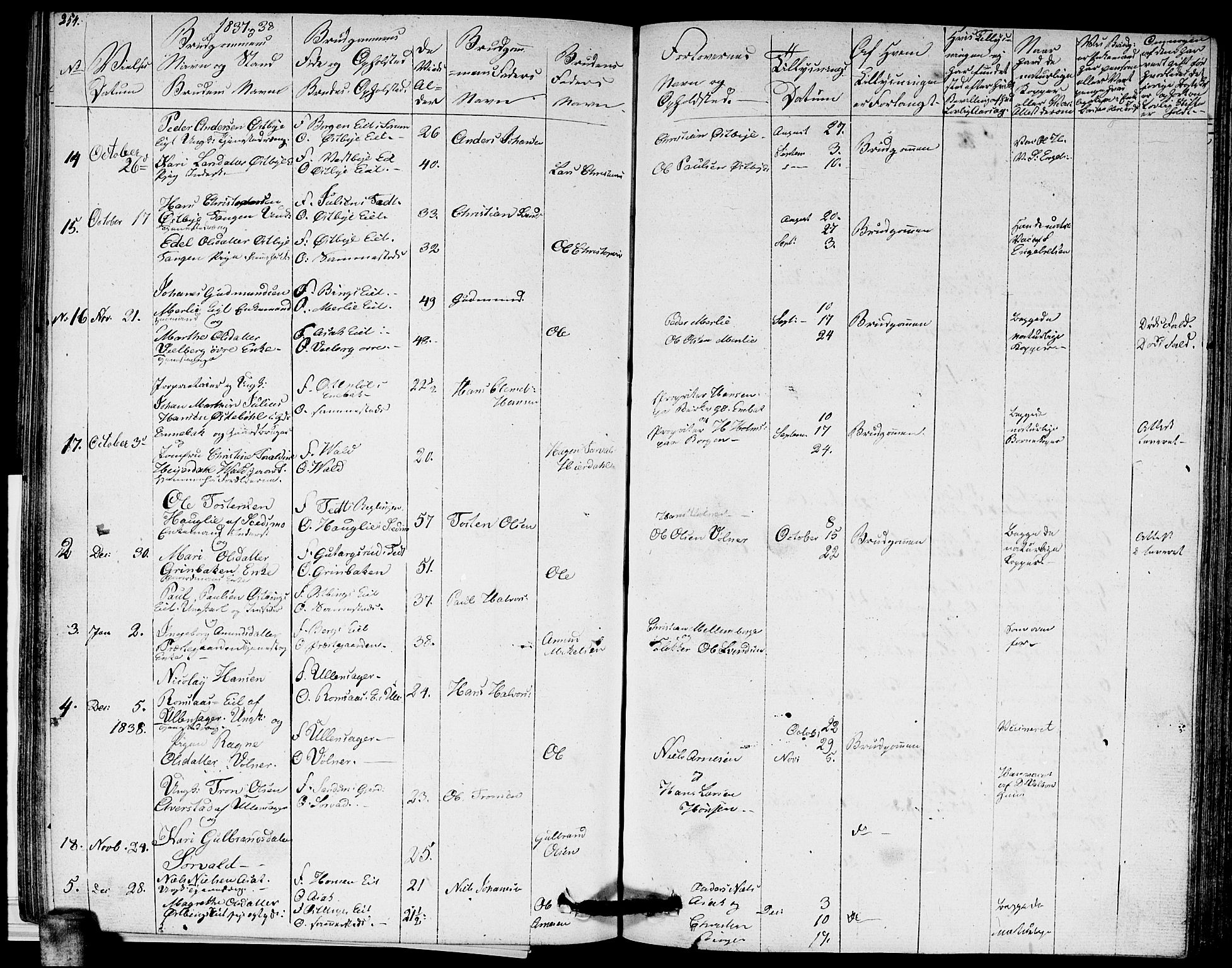 Sørum prestekontor Kirkebøker, SAO/A-10303/G/Ga/L0002: Parish register (copy) no. I 2, 1829-1845, p. 254
