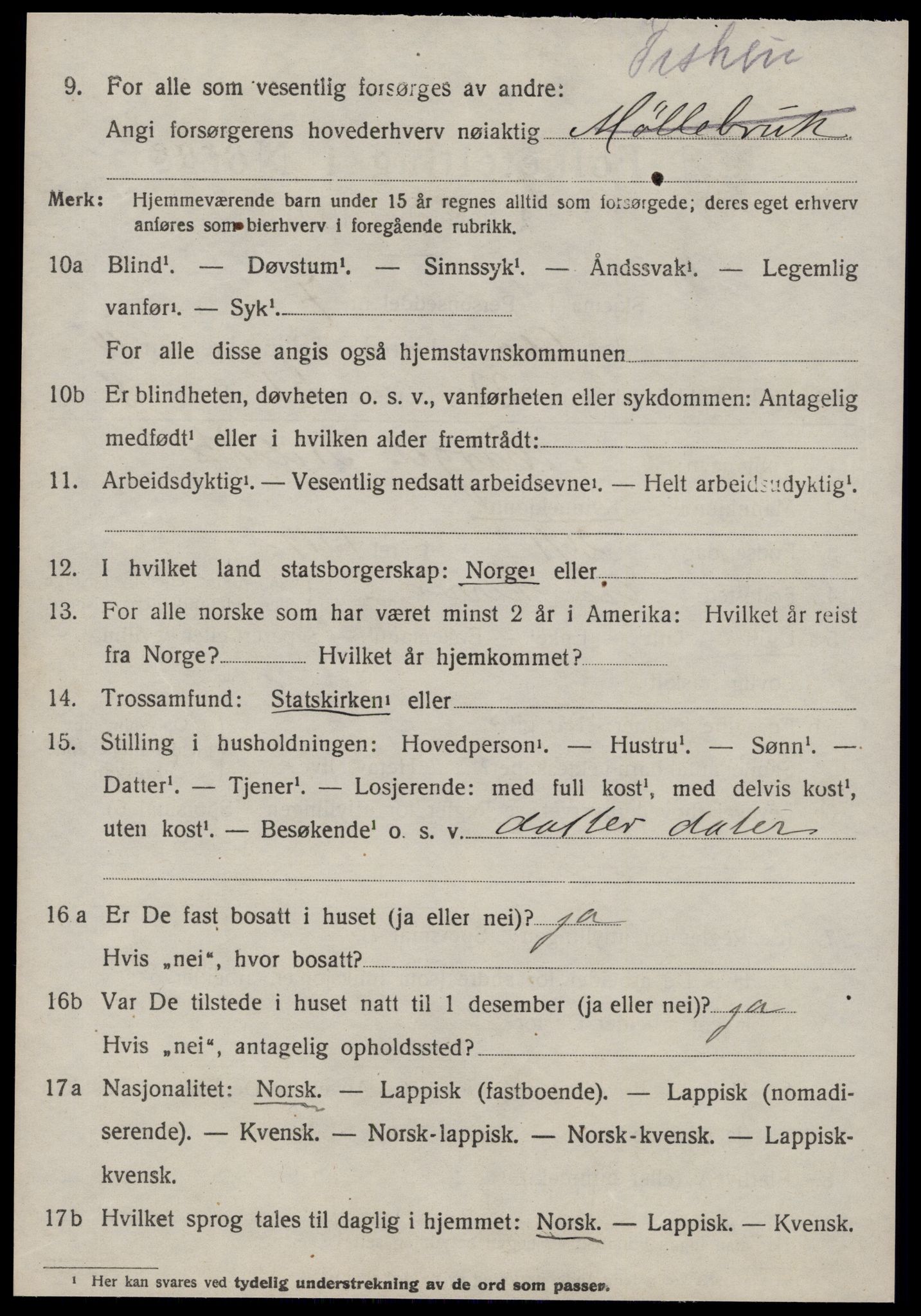 SAT, 1920 census for Å, 1920, p. 4413