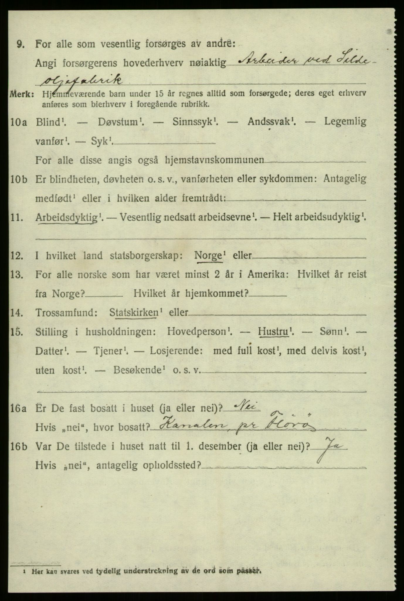 SAB, 1920 census for Fjaler, 1920, p. 8692