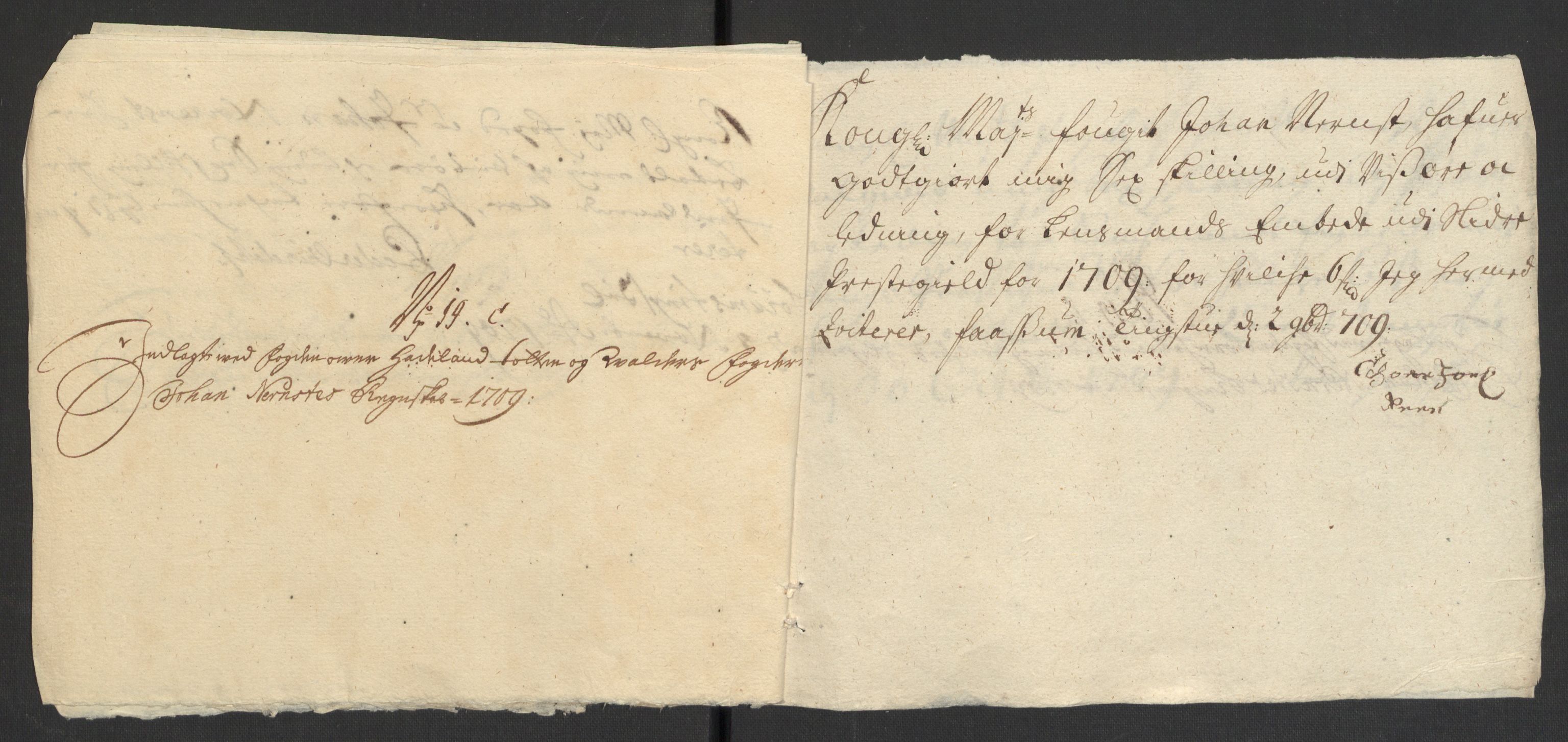 Rentekammeret inntil 1814, Reviderte regnskaper, Fogderegnskap, AV/RA-EA-4092/R18/L1306: Fogderegnskap Hadeland, Toten og Valdres, 1709, p. 319