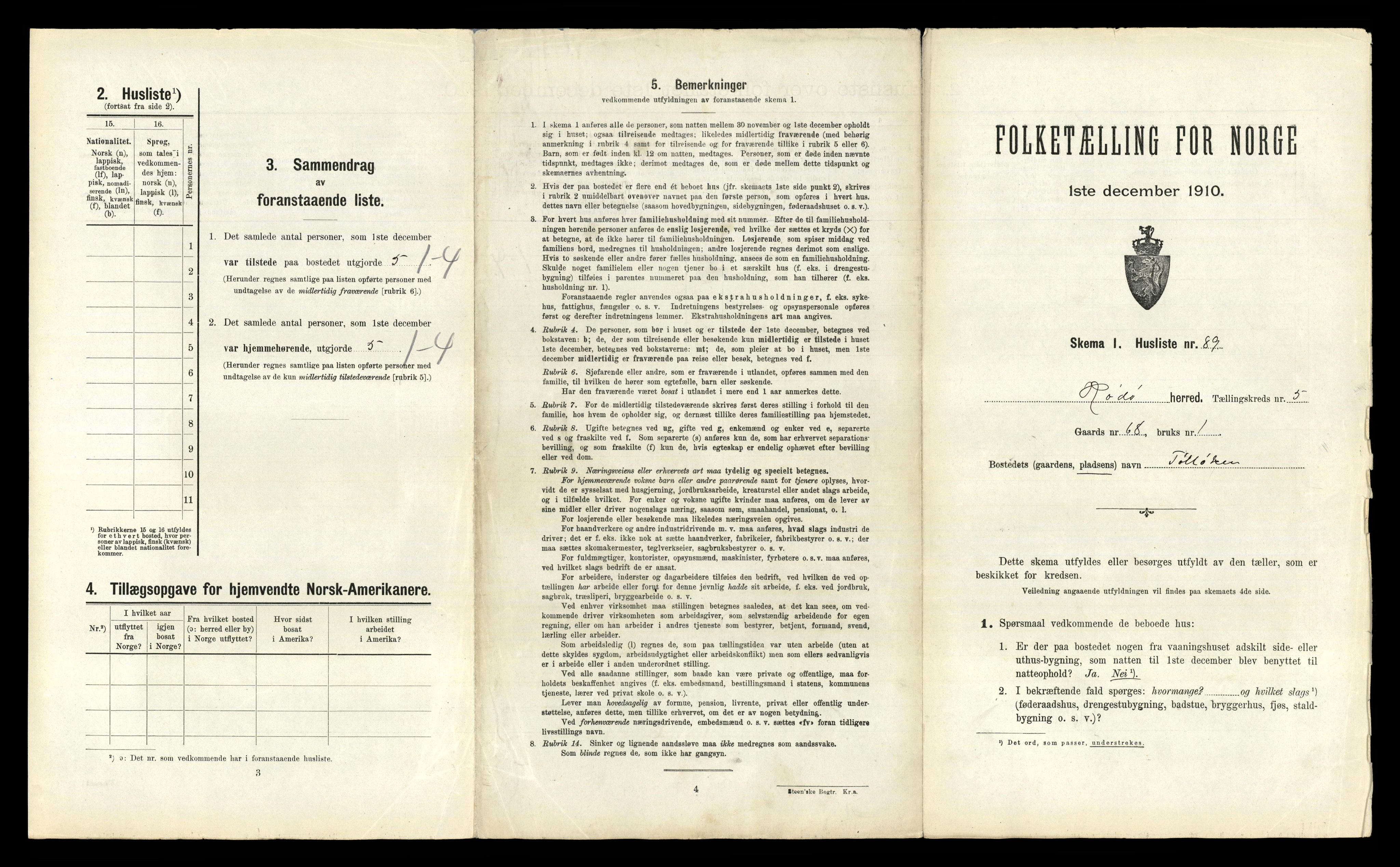 RA, 1910 census for Rødøy, 1910, p. 627