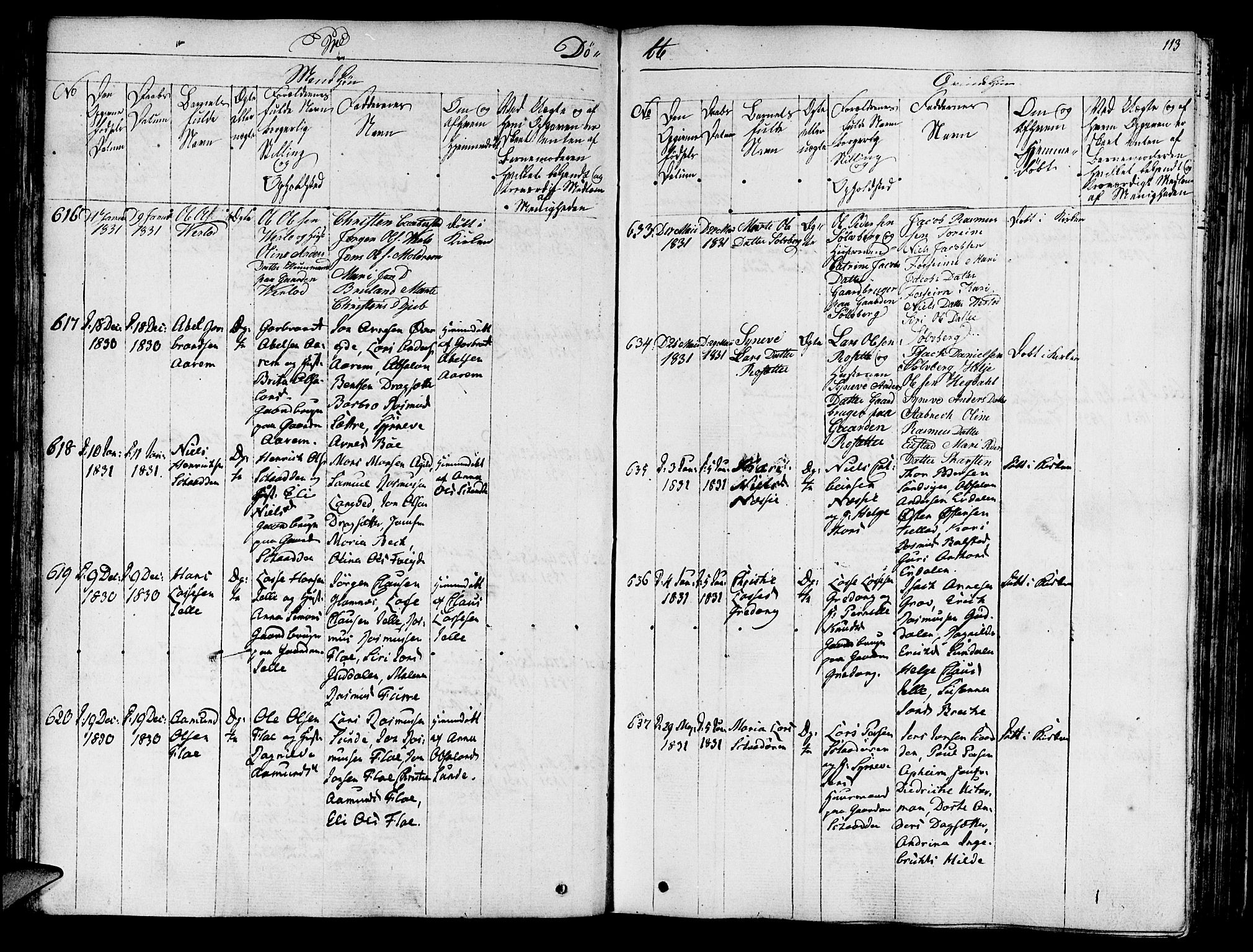 Innvik sokneprestembete, AV/SAB-A-80501: Parish register (official) no. A 3, 1820-1832, p. 113