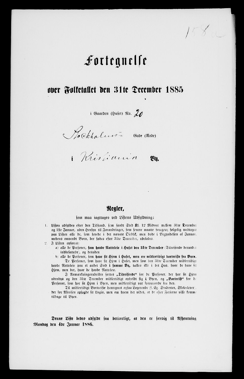 RA, 1885 census for 0301 Kristiania, 1885, p. 13010