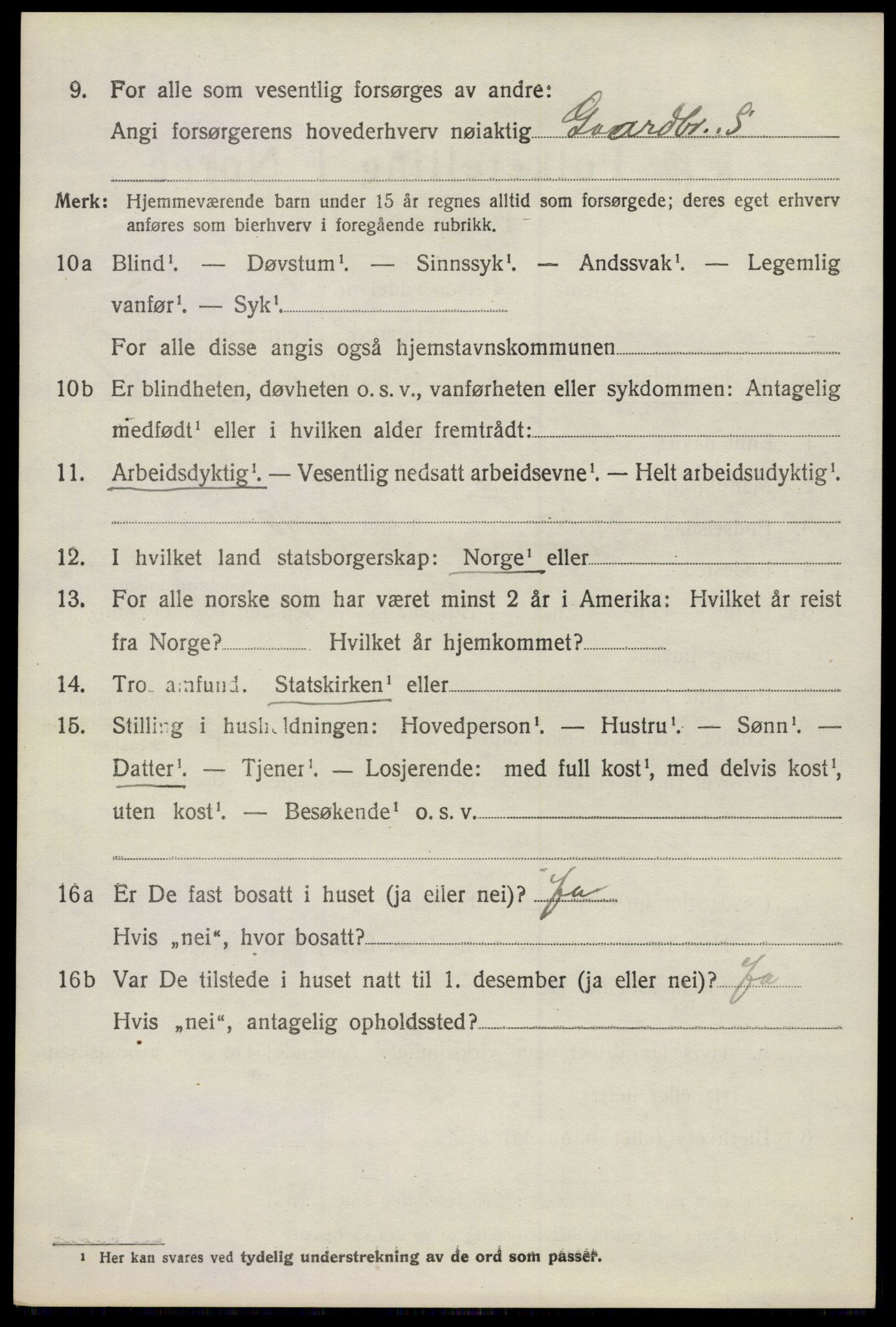 SAKO, 1920 census for Tjølling, 1920, p. 7490