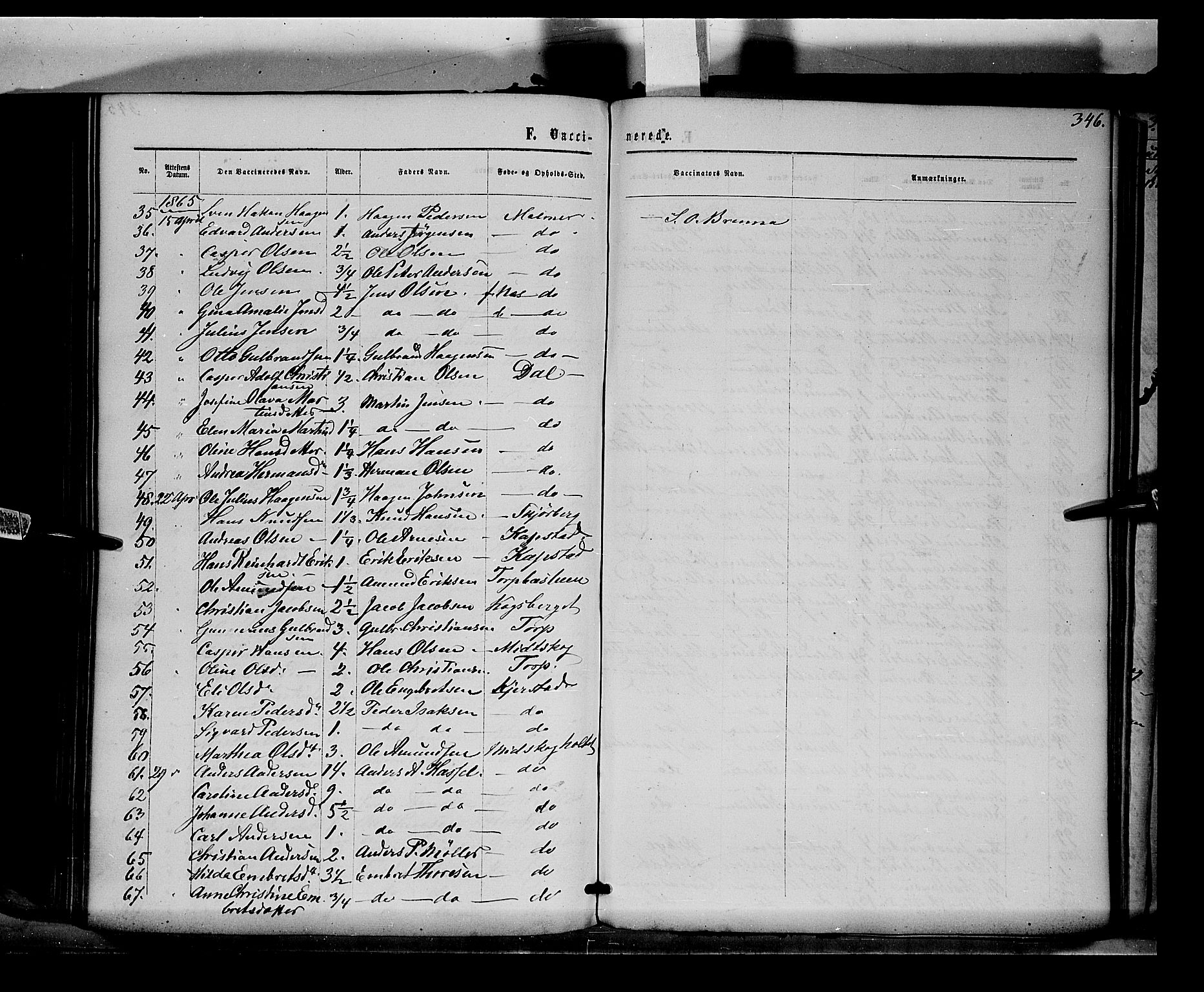 Eidskog prestekontor, AV/SAH-PREST-026/H/Ha/Haa/L0001: Parish register (official) no. 1, 1860-1867, p. 346