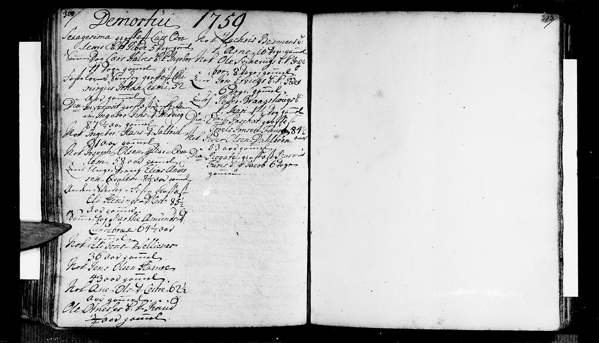 Selje sokneprestembete, AV/SAB-A-99938/H/Ha/Haa/Haaa: Parish register (official) no. A 4, 1743-1759, p. 300-301