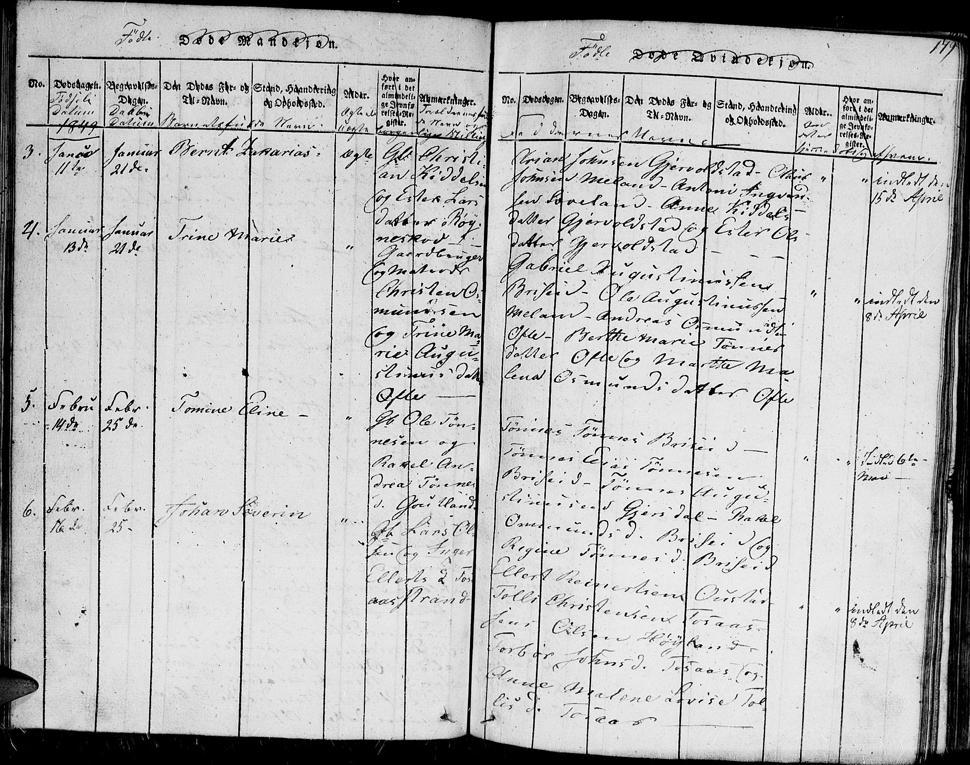 Herad sokneprestkontor, AV/SAK-1111-0018/F/Fb/Fba/L0001: Parish register (copy) no. B 1, 1815-1852, p. 180