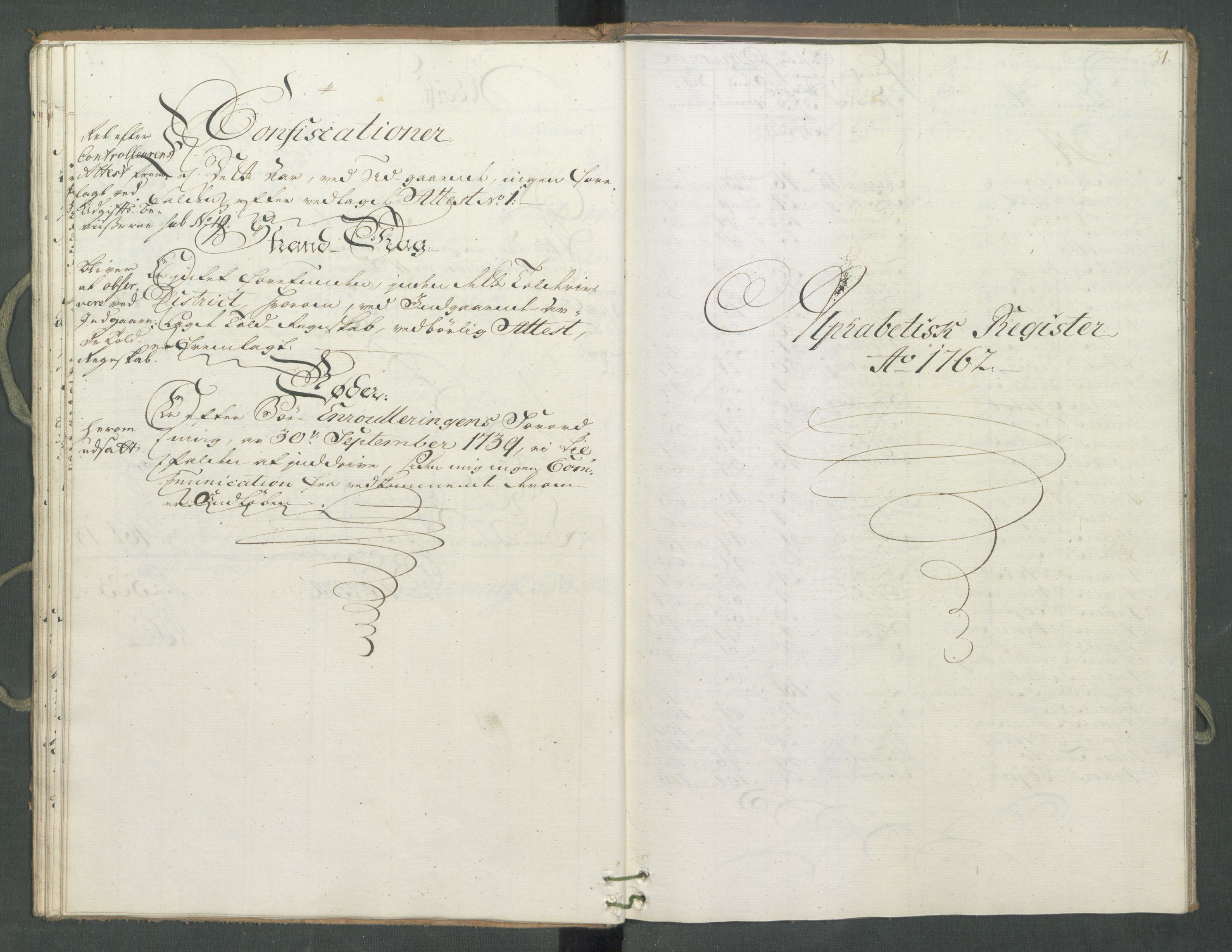 Generaltollkammeret, tollregnskaper, AV/RA-EA-5490/R10/L0024/0002: Tollregnskaper Tønsberg / Utgående hovedtollbok, 1762, p. 30b-31a