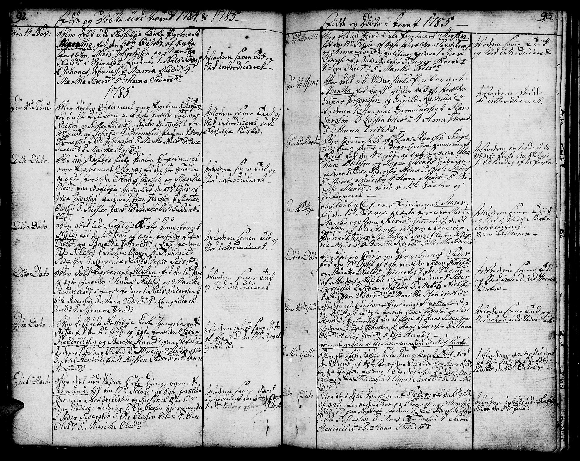 Vadsø sokneprestkontor, SATØ/S-1325/H/Ha/L0002kirke: Parish register (official) no. 2, 1764-1821, p. 92-93