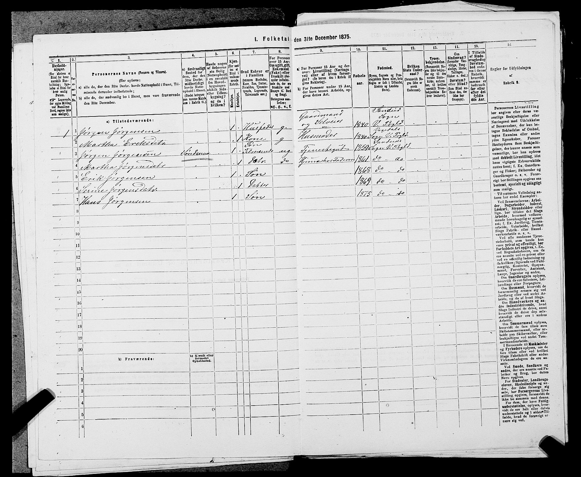 SAST, 1875 census for 1157P Vikedal, 1875, p. 346