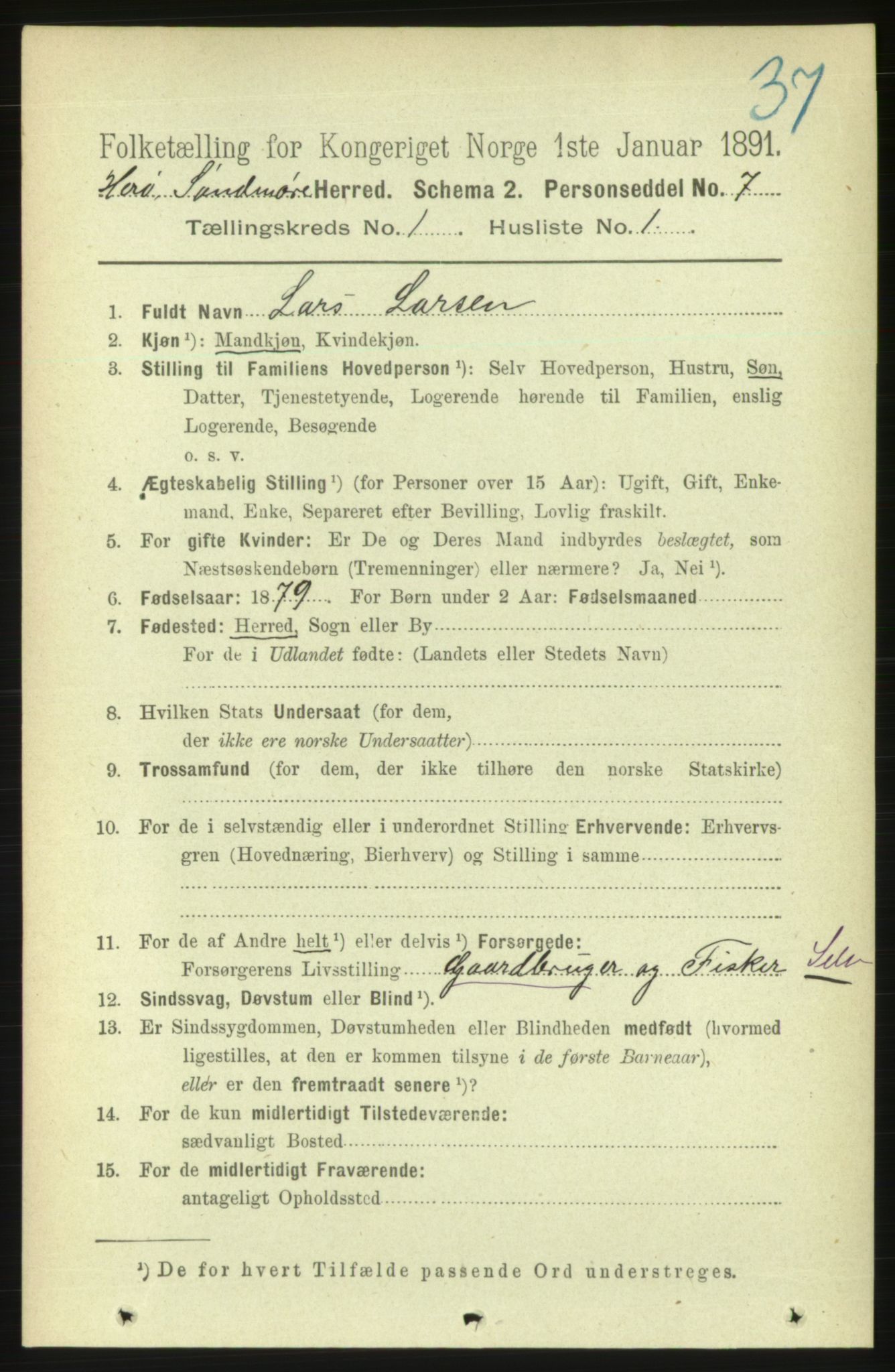 RA, 1891 census for 1515 Herøy, 1891, p. 95