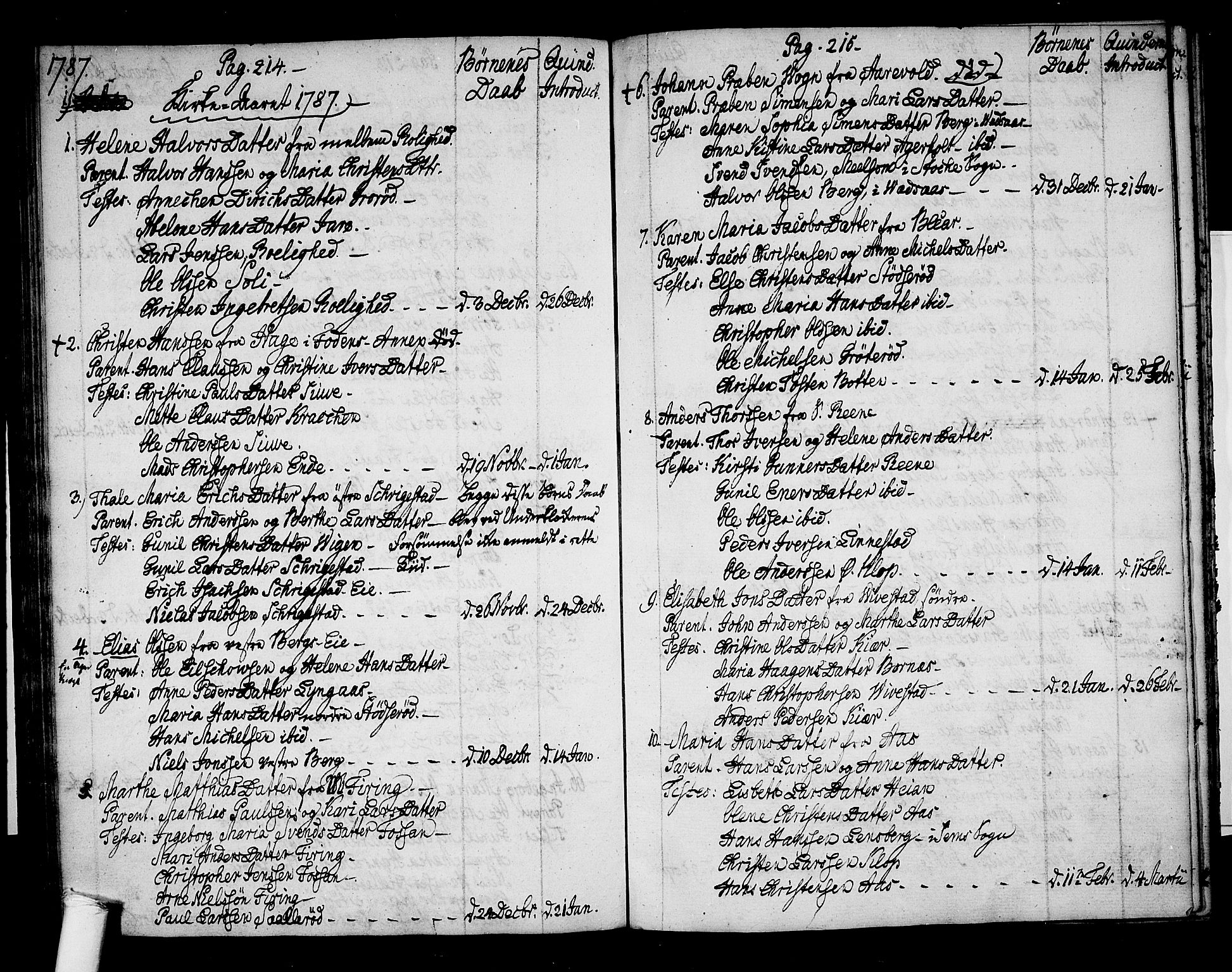 Ramnes kirkebøker, AV/SAKO-A-314/F/Fa/L0002: Parish register (official) no. I 2, 1773-1790, p. 214-215