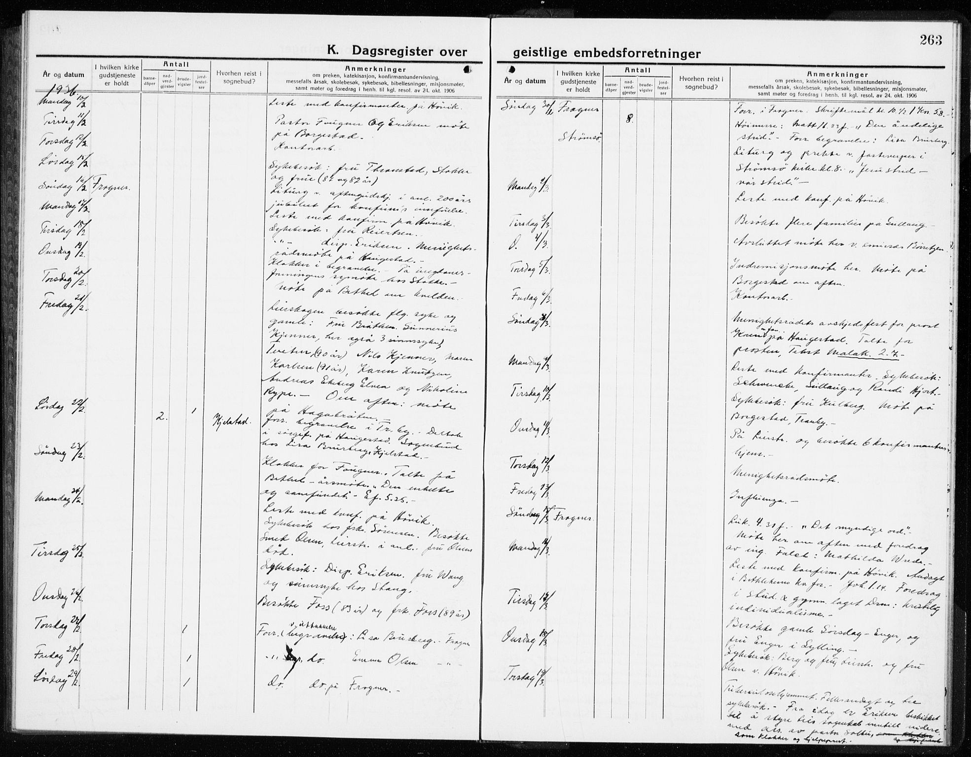 Lier kirkebøker, AV/SAKO-A-230/G/Gb/L0005: Parish register (copy) no. II 5, 1932-1942, p. 263