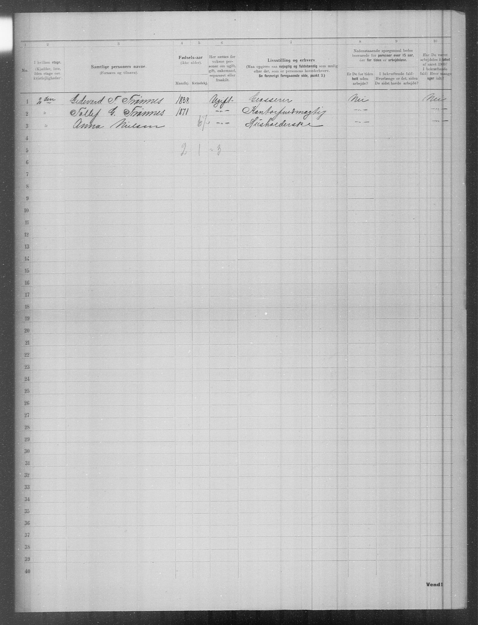 OBA, Municipal Census 1903 for Kristiania, 1903, p. 4242