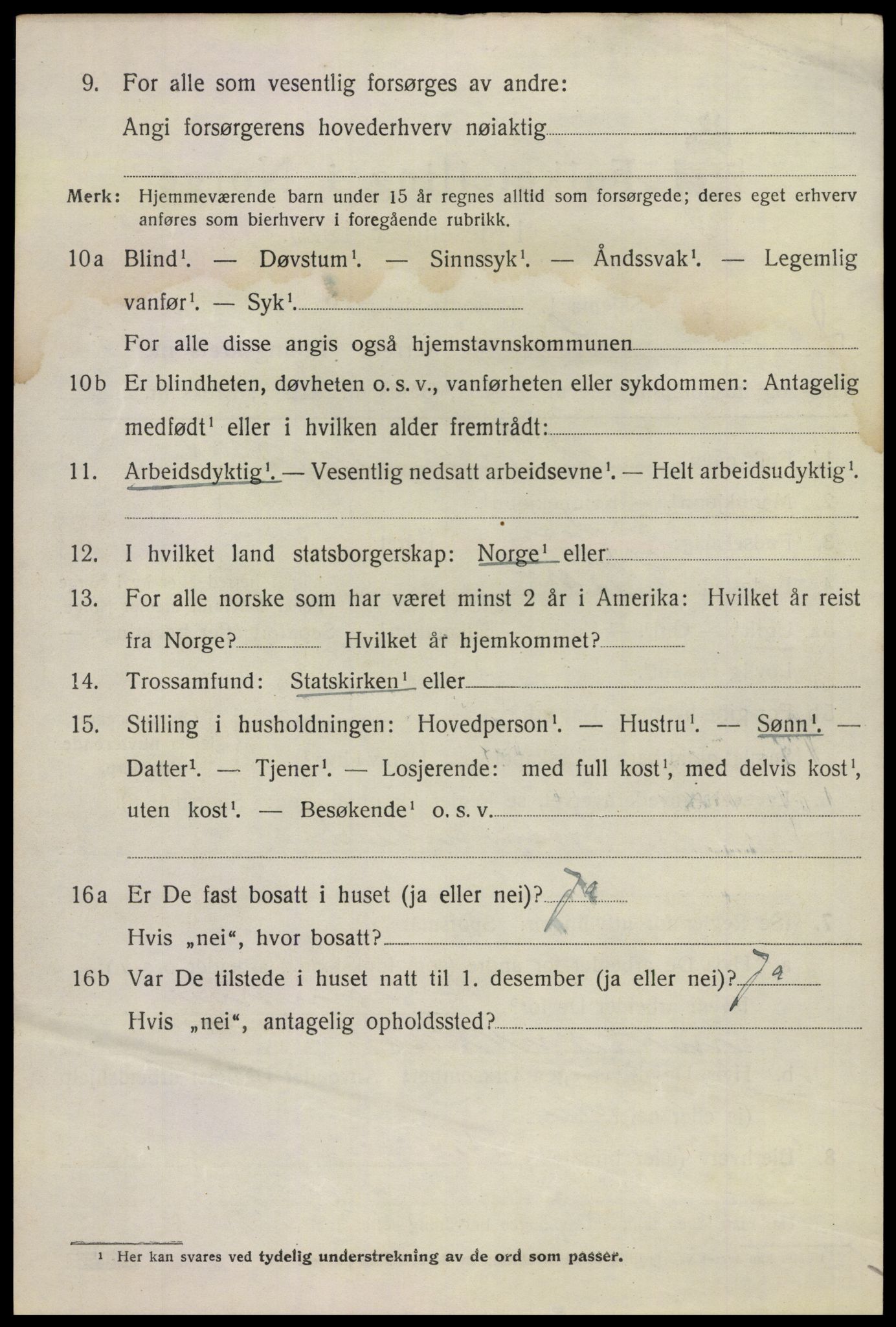 SAKO, 1920 census for Sandeherred, 1920, p. 19855