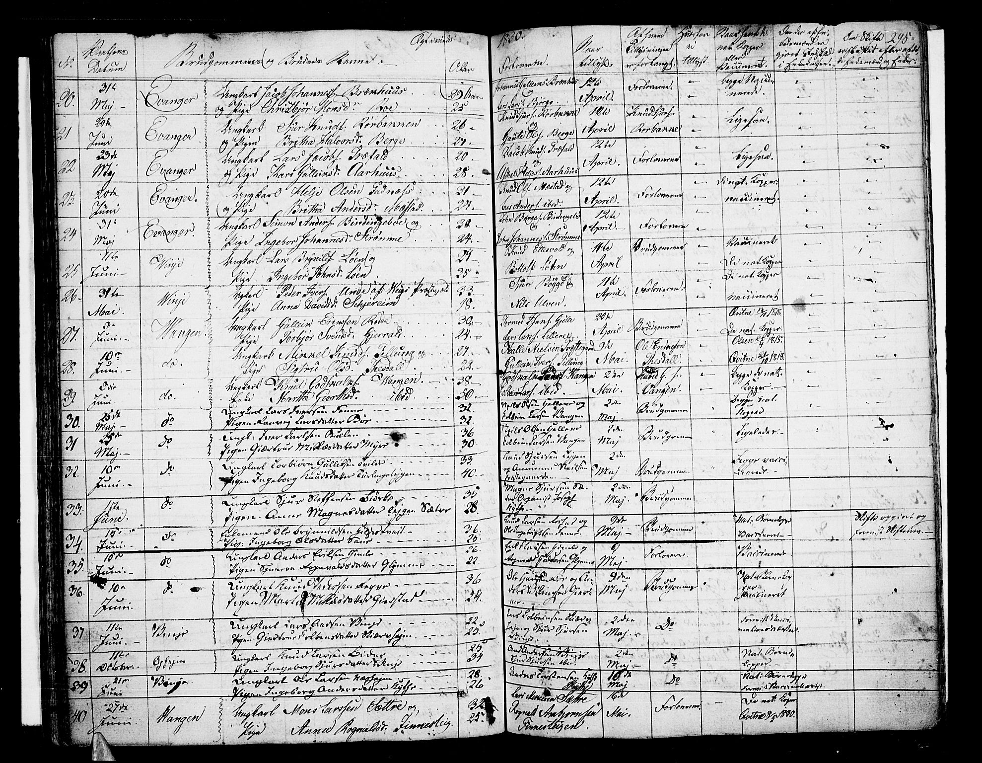 Voss sokneprestembete, AV/SAB-A-79001/H/Haa: Parish register (official) no. A 12, 1823-1837, p. 295