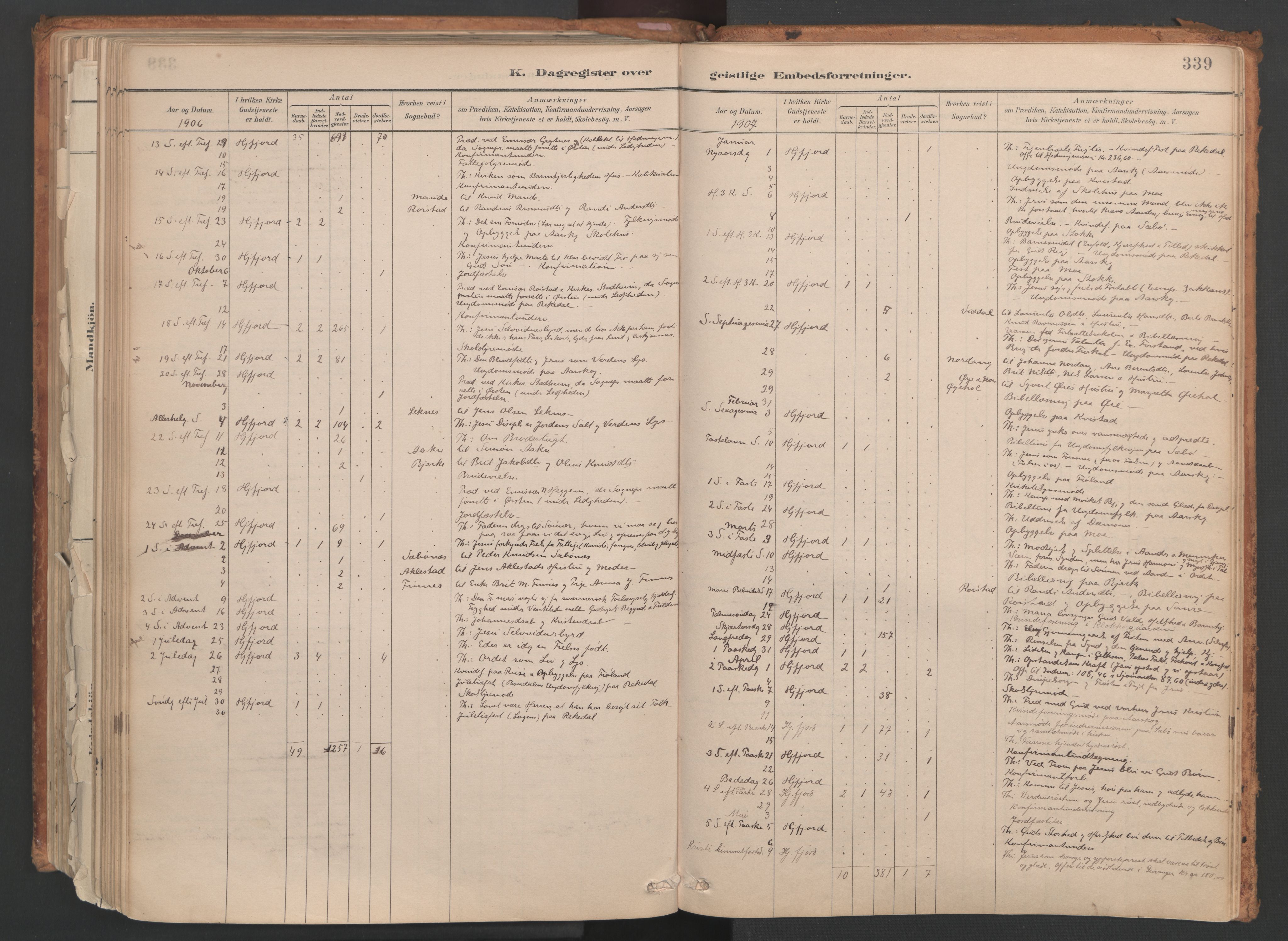 Ministerialprotokoller, klokkerbøker og fødselsregistre - Møre og Romsdal, SAT/A-1454/515/L0211: Parish register (official) no. 515A07, 1886-1910, p. 339