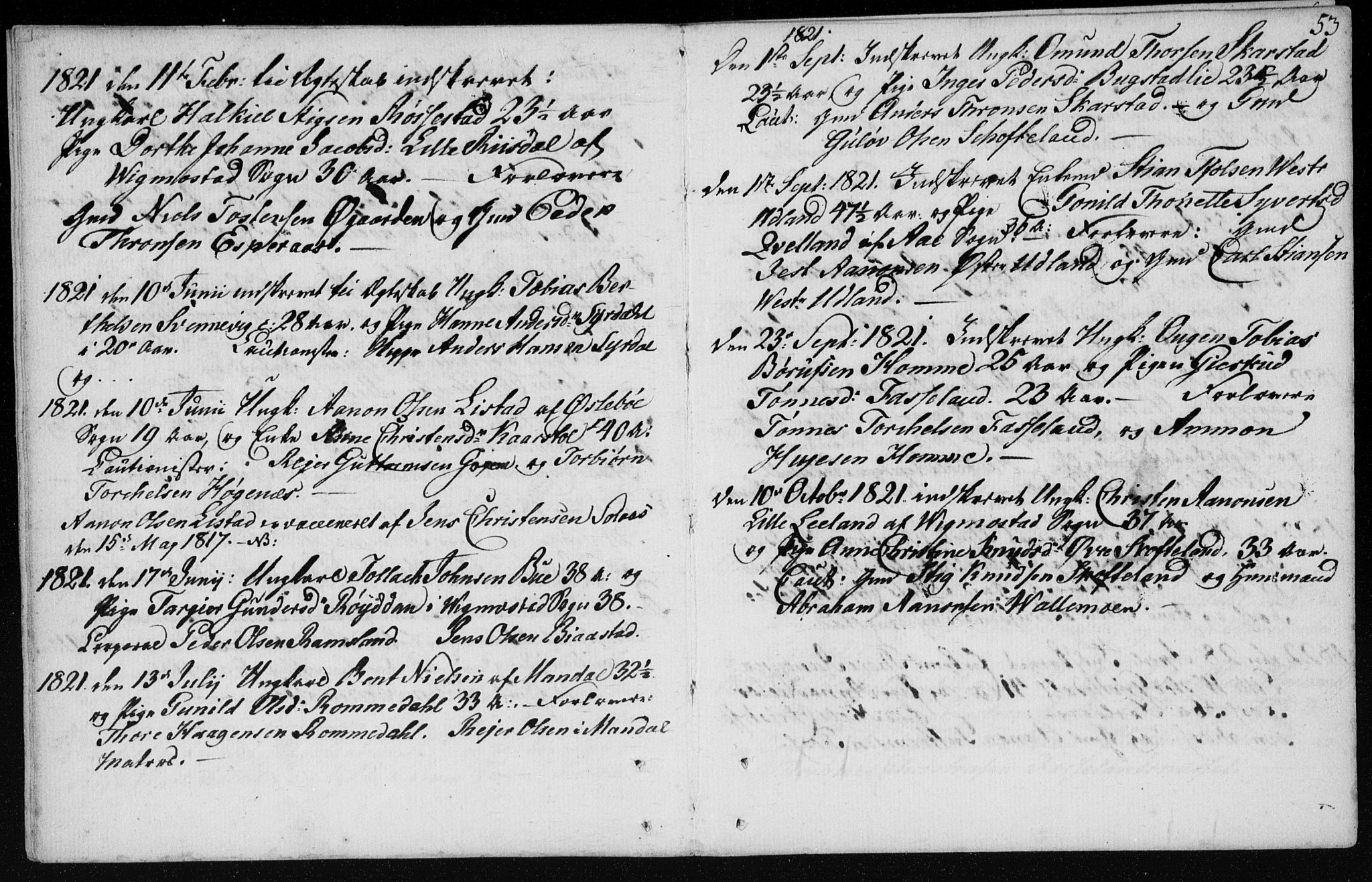 Sør-Audnedal sokneprestkontor, AV/SAK-1111-0039/F/Fa/Fab/L0003: Parish register (official) no. A 3, 1766-1828, p. 53