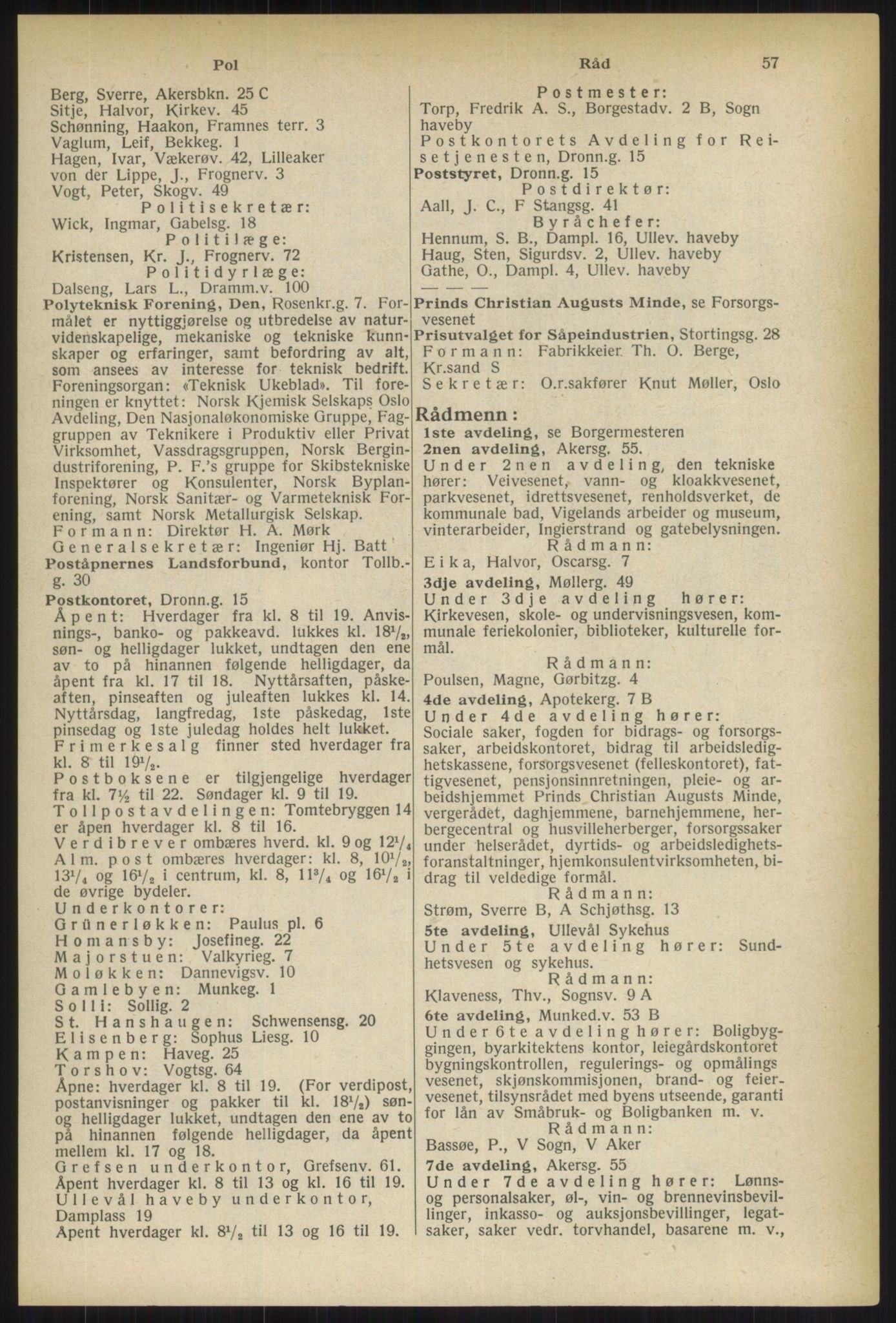 Kristiania/Oslo adressebok, PUBL/-, 1937, p. 57