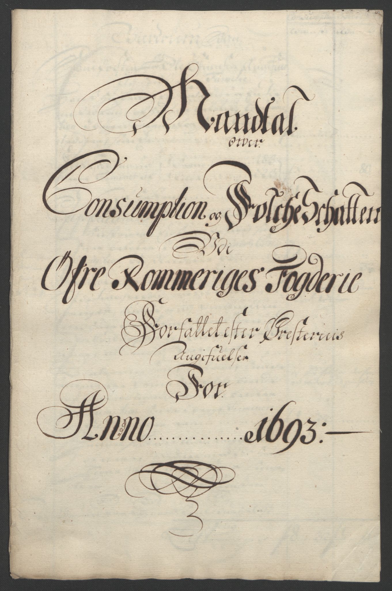 Rentekammeret inntil 1814, Reviderte regnskaper, Fogderegnskap, RA/EA-4092/R12/L0705: Fogderegnskap Øvre Romerike, 1693, p. 224