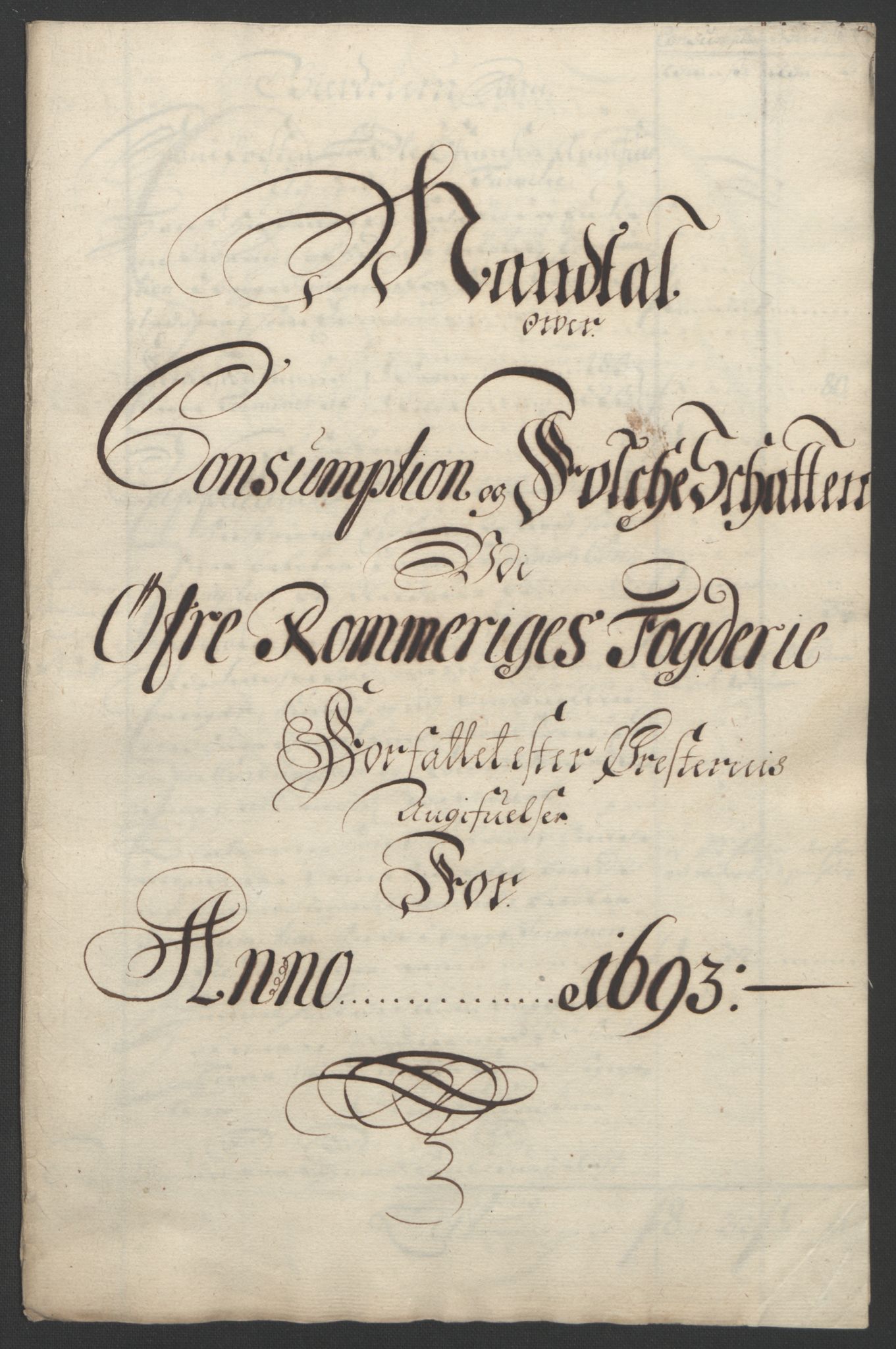 Rentekammeret inntil 1814, Reviderte regnskaper, Fogderegnskap, AV/RA-EA-4092/R12/L0705: Fogderegnskap Øvre Romerike, 1693, p. 224