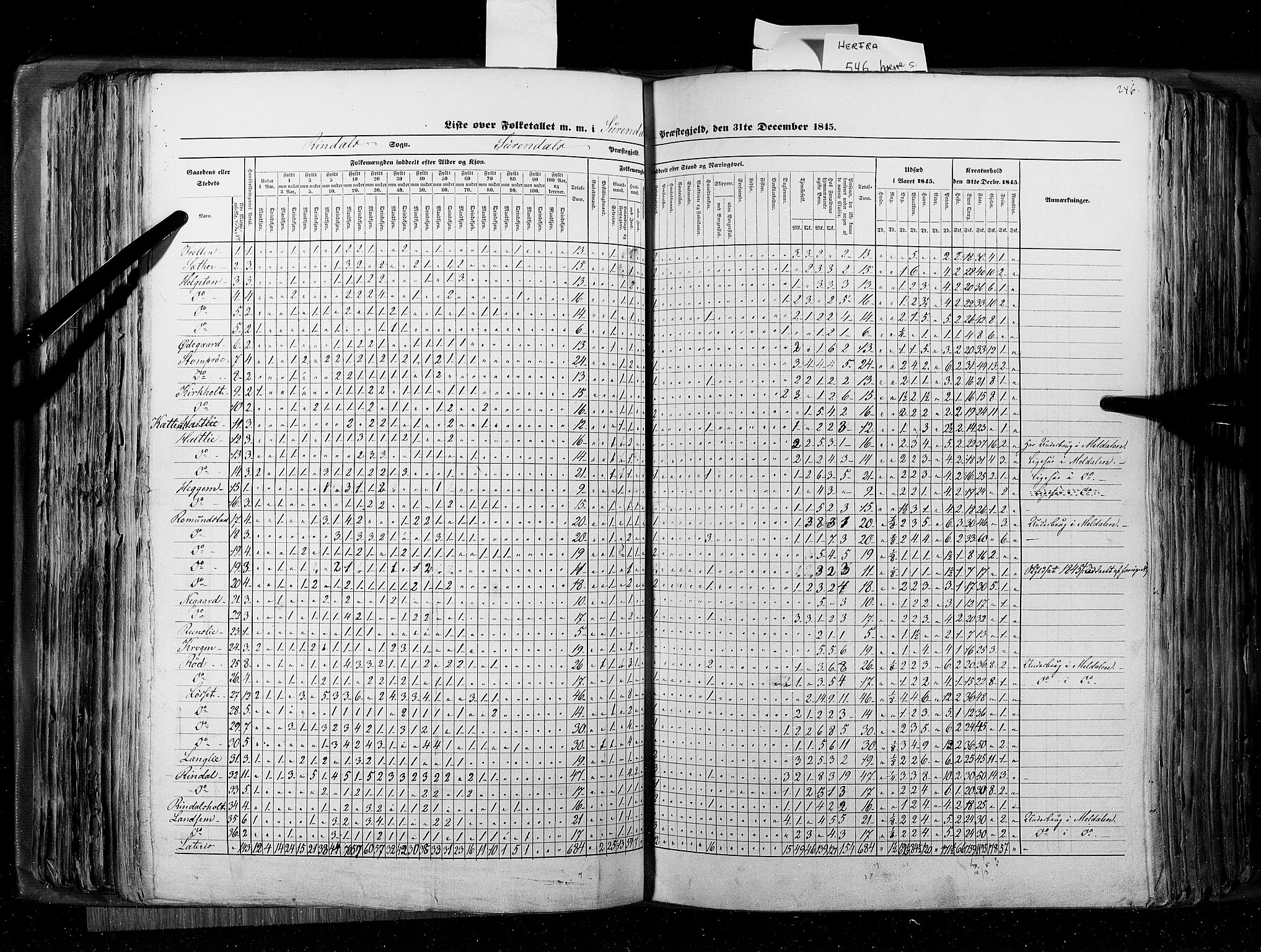 RA, Census 1845, vol. 8: Romsdal amt og Søndre Trondhjems amt, 1845, p. 246